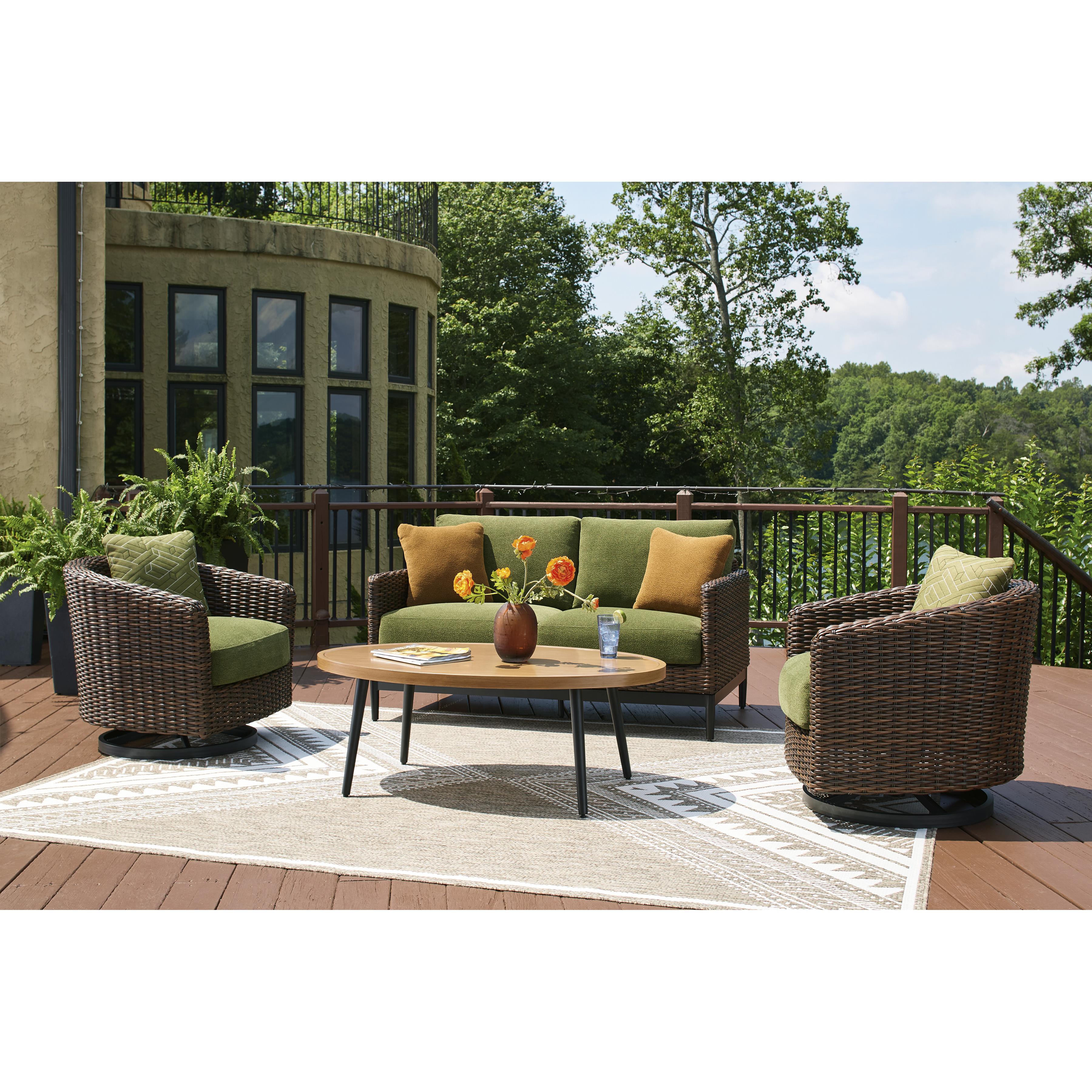 Signature Design by Ashley Horizon Hall P572-821 Swivel Lounge with Cushion IMAGE 9