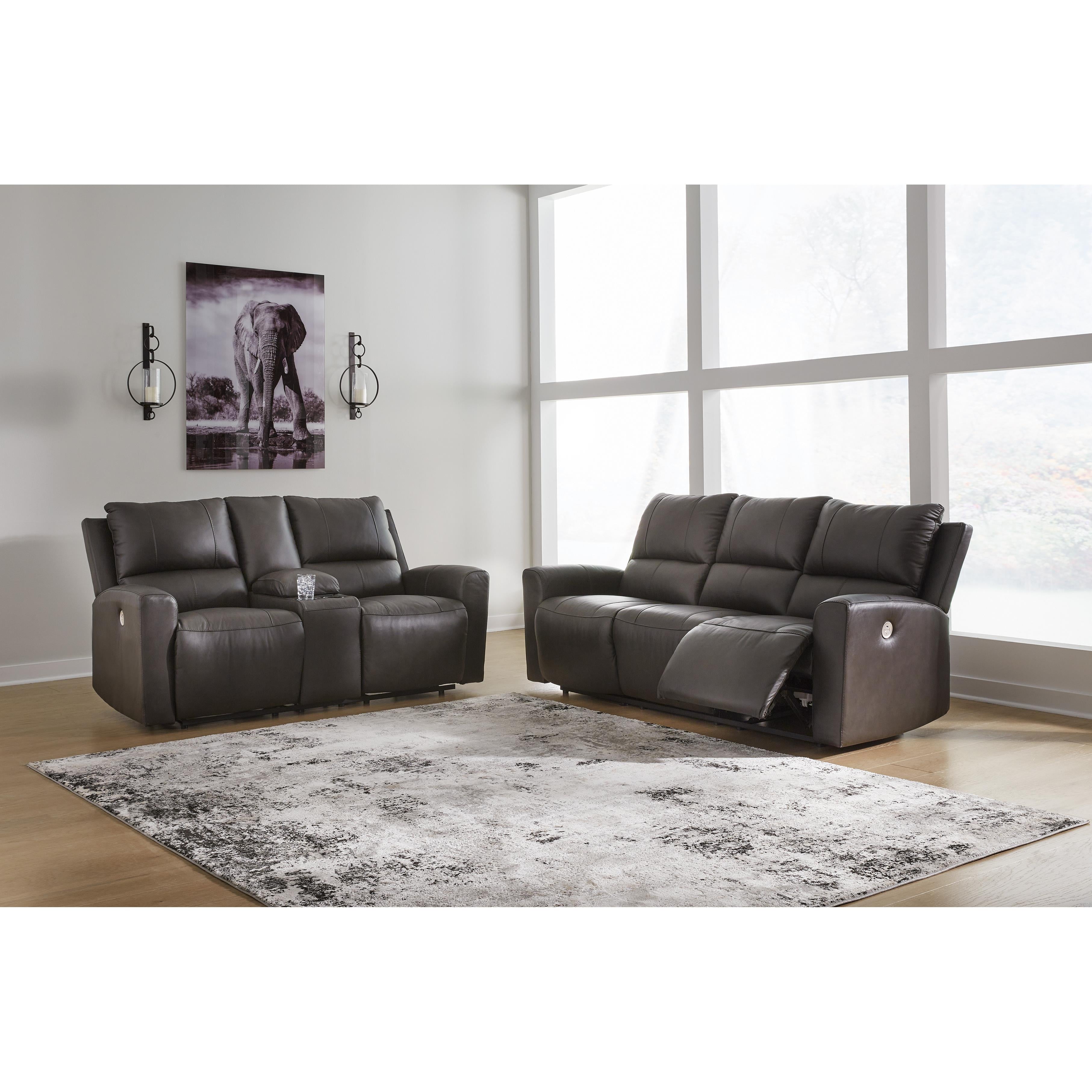  Signature Design by Ashley Boxmere U1310096 Double Reclining Power Loveseat with Console IMAGE 9