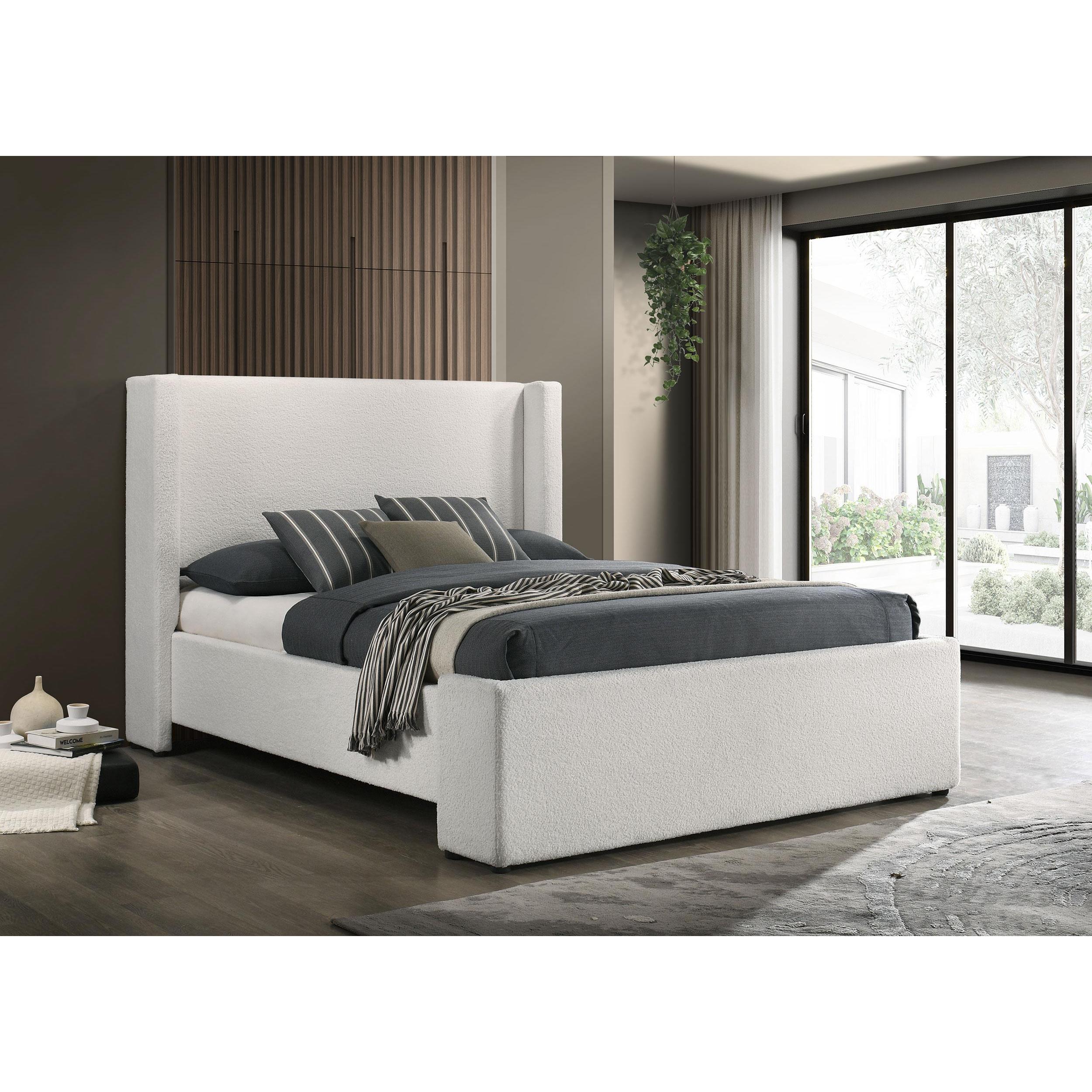  Size_Queen --  Coaster Furniture Alamosa Upholstered Platform Bed IMAGE 2