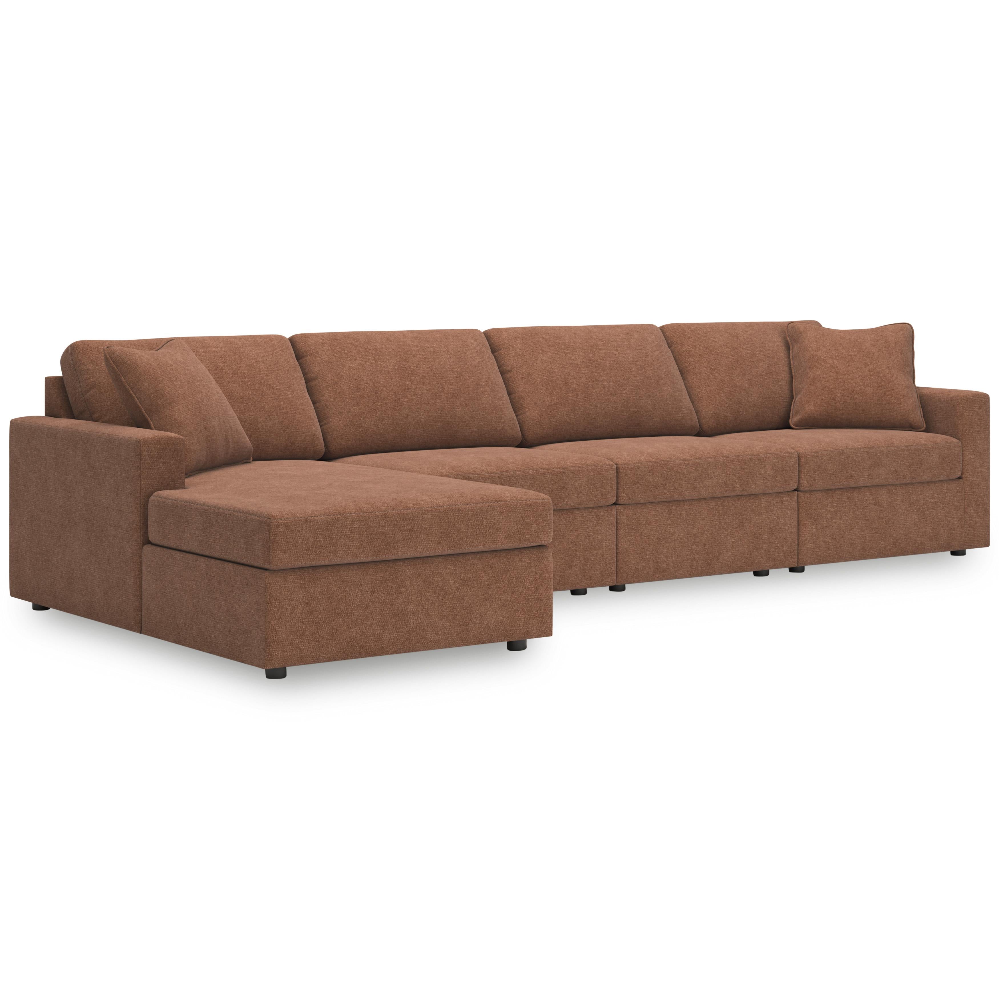  Manufacturer Color_Spice --  Signature Design by Ashley Modmax Fabric 4 pc Sectional IMAGE 1