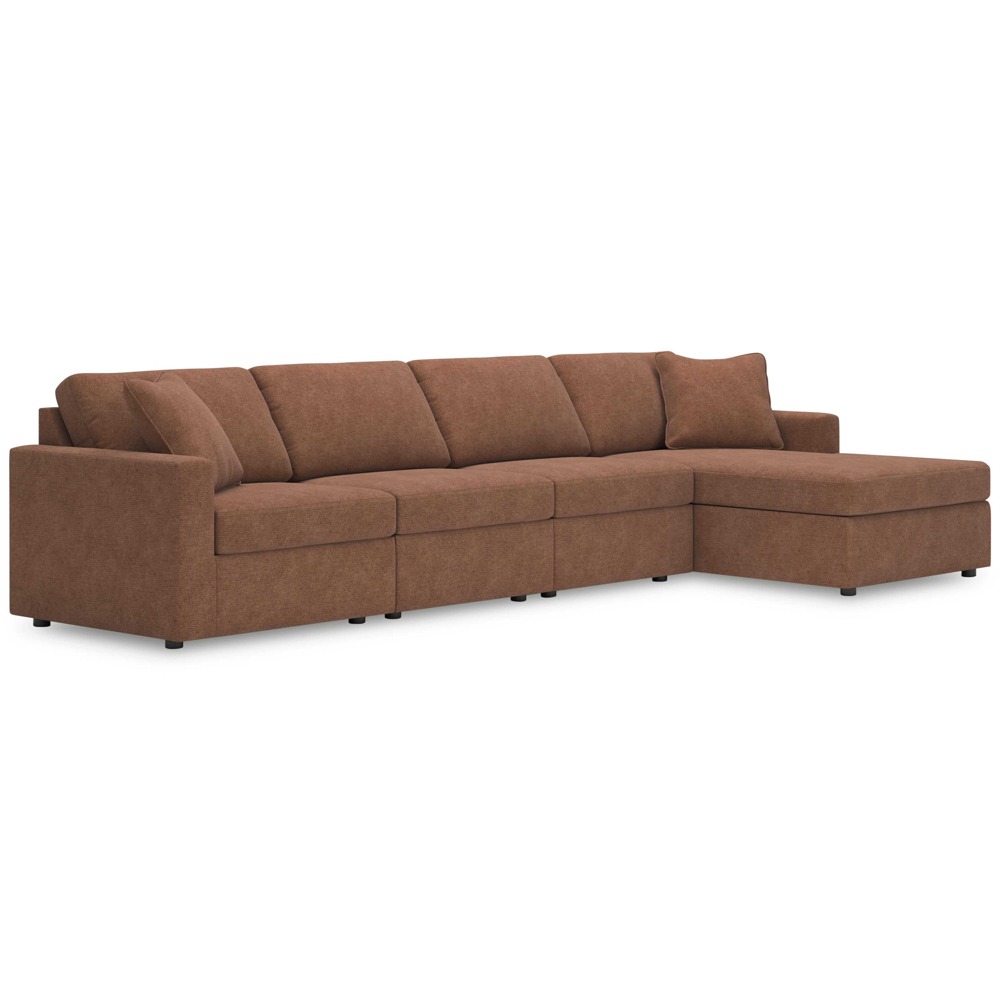  Manufacturer Color_Spice --  Signature Design by Ashley Modmax Fabric 4 pc Sectional IMAGE 1