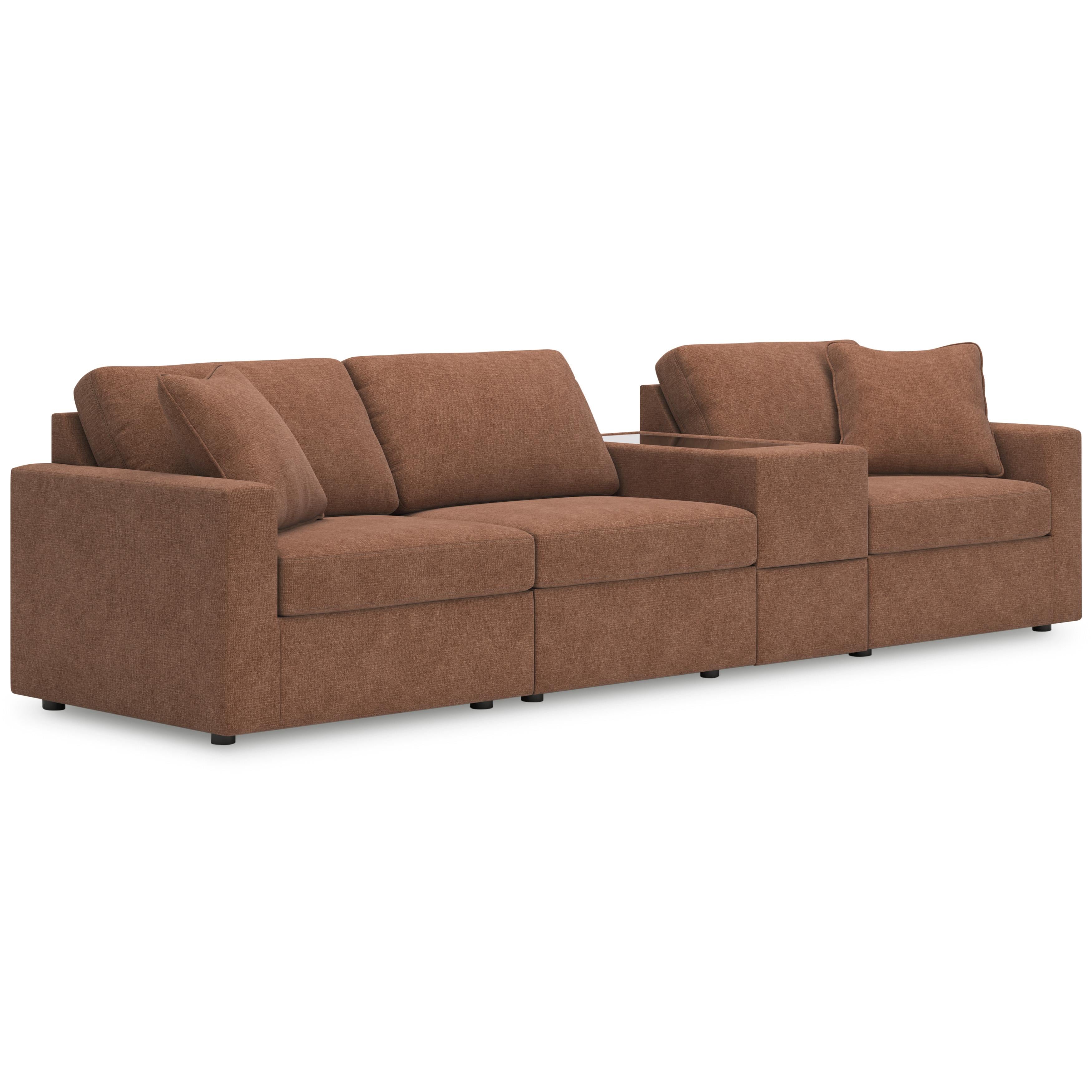  Manufacturer Color_Spice --  Signature Design by Ashley Modmax Fabric 4 pc Sectional IMAGE 1