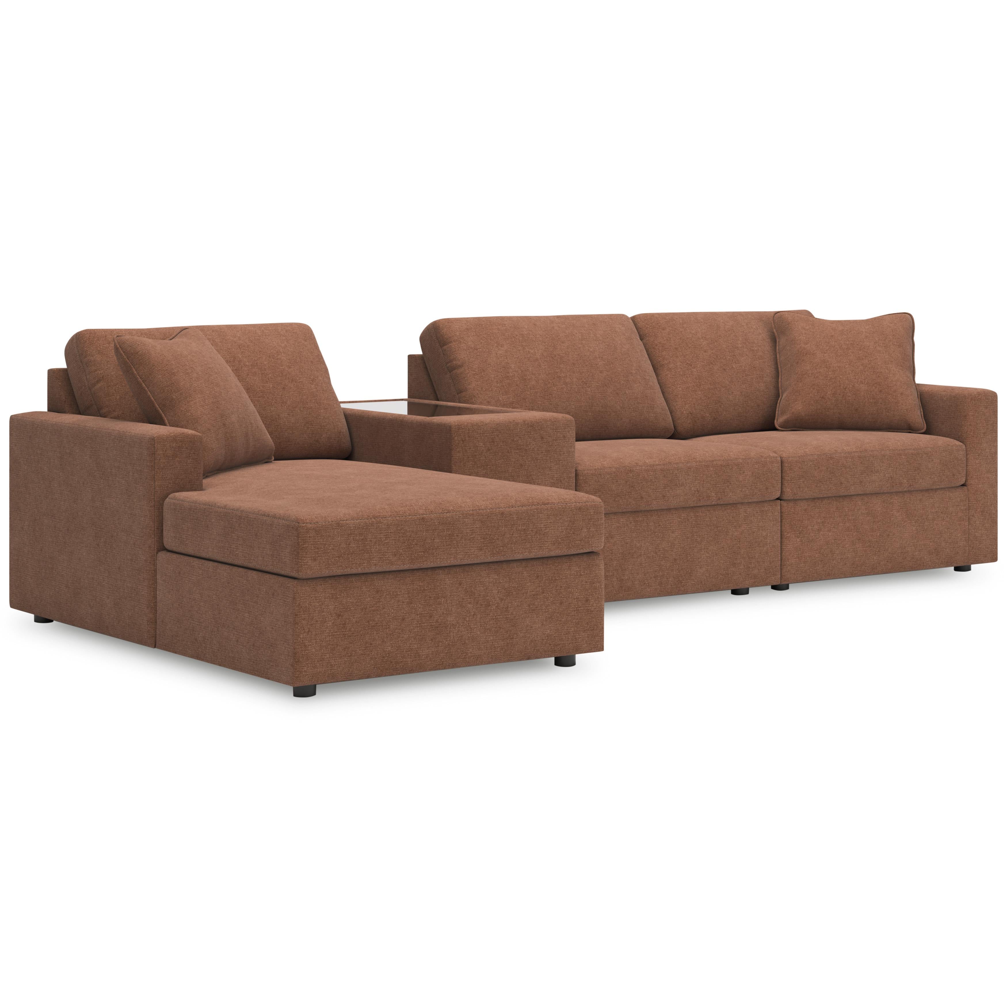  Manufacturer Color_Spice --  Signature Design by Ashley Modmax Fabric 4 pc Sectional IMAGE 1