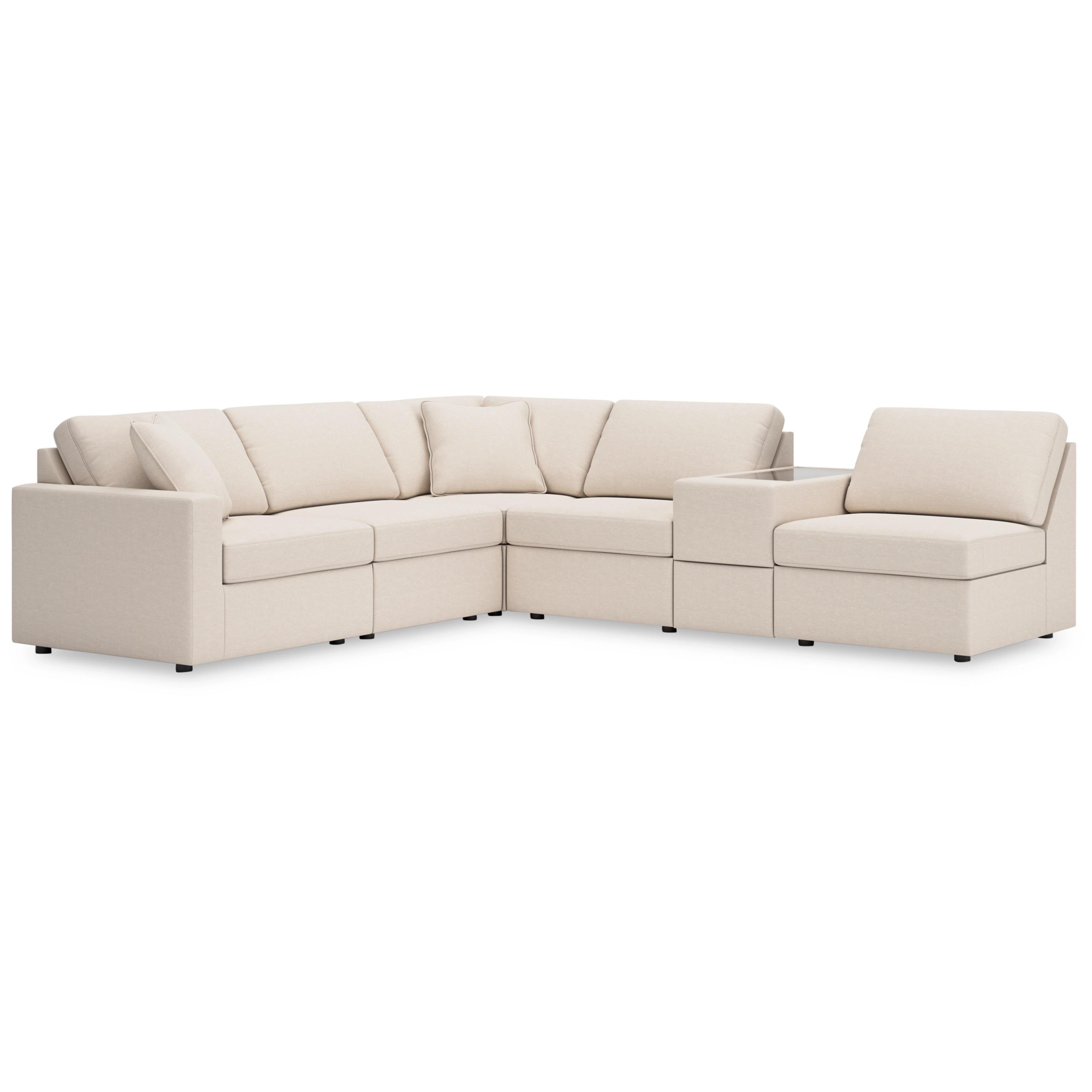  Manufacturer Color_Oyster --  Modmax 92103S20 6 pc Sectional with Storage Console IMAGE 1