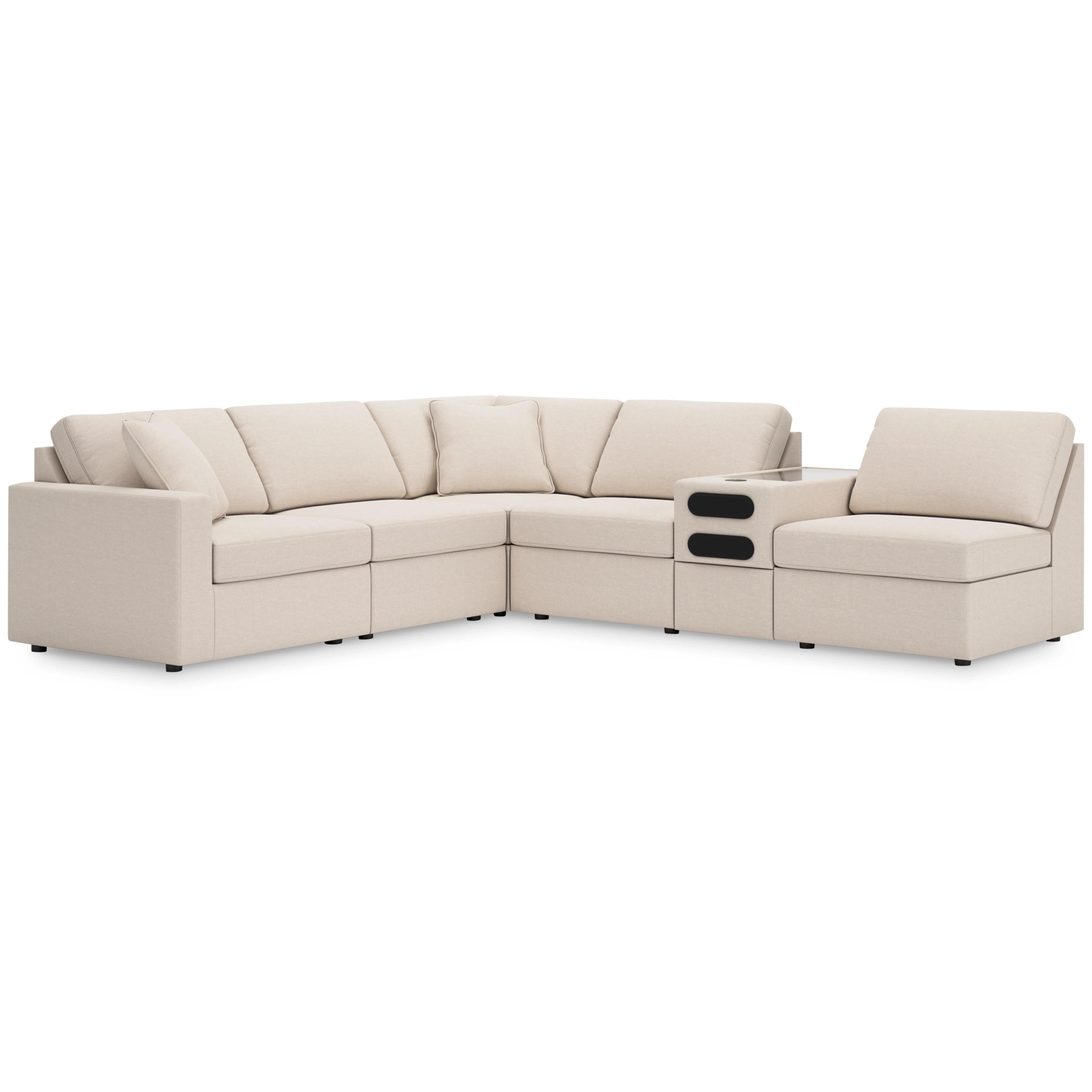  Manufacturer Color_Oyster --  Modmax 92103S23 6 pc Sectional with Audio Console IMAGE 1
