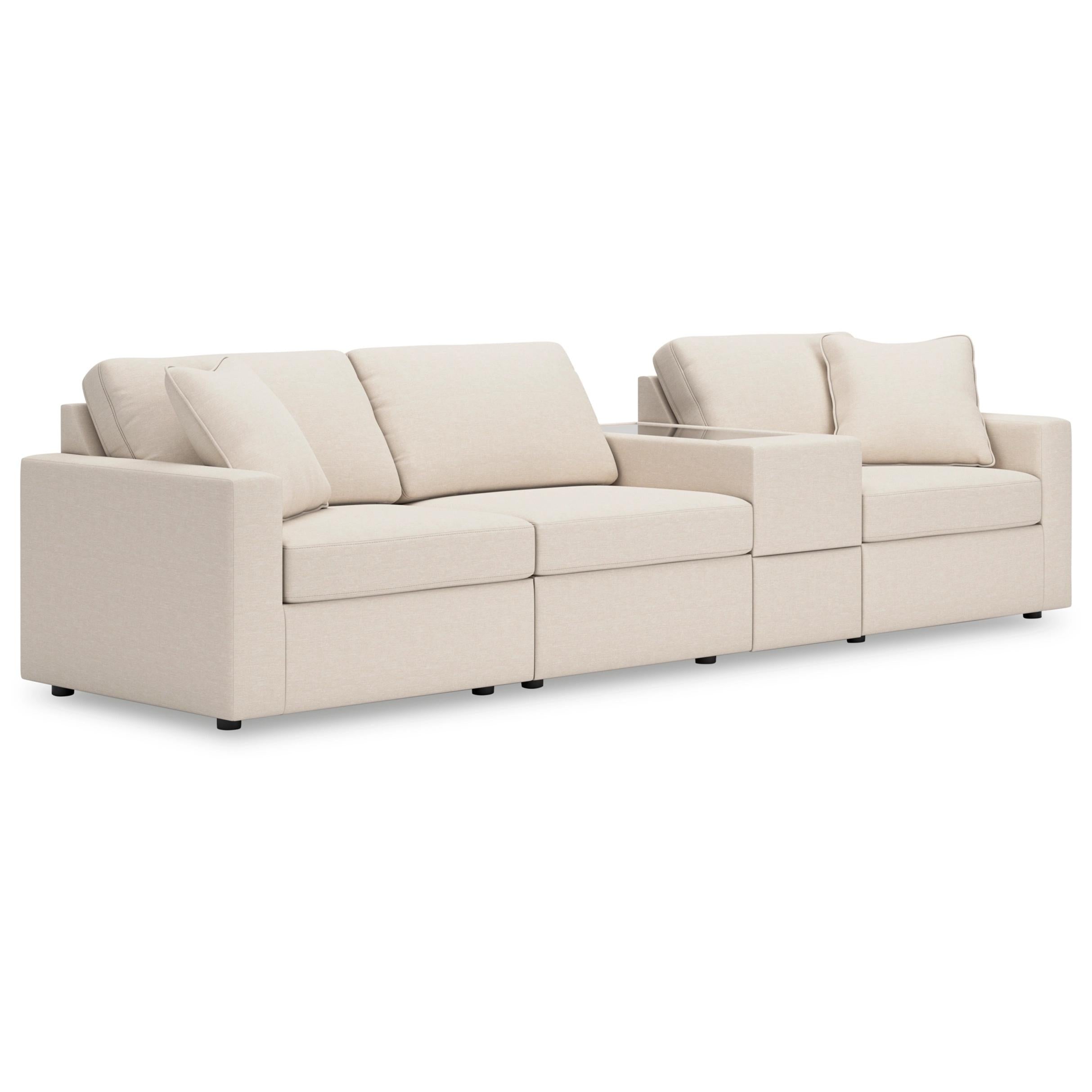  Manufacturer Color_Oyster --  Modmax 92103S29 4 pc Sectional with Storage Console IMAGE 1