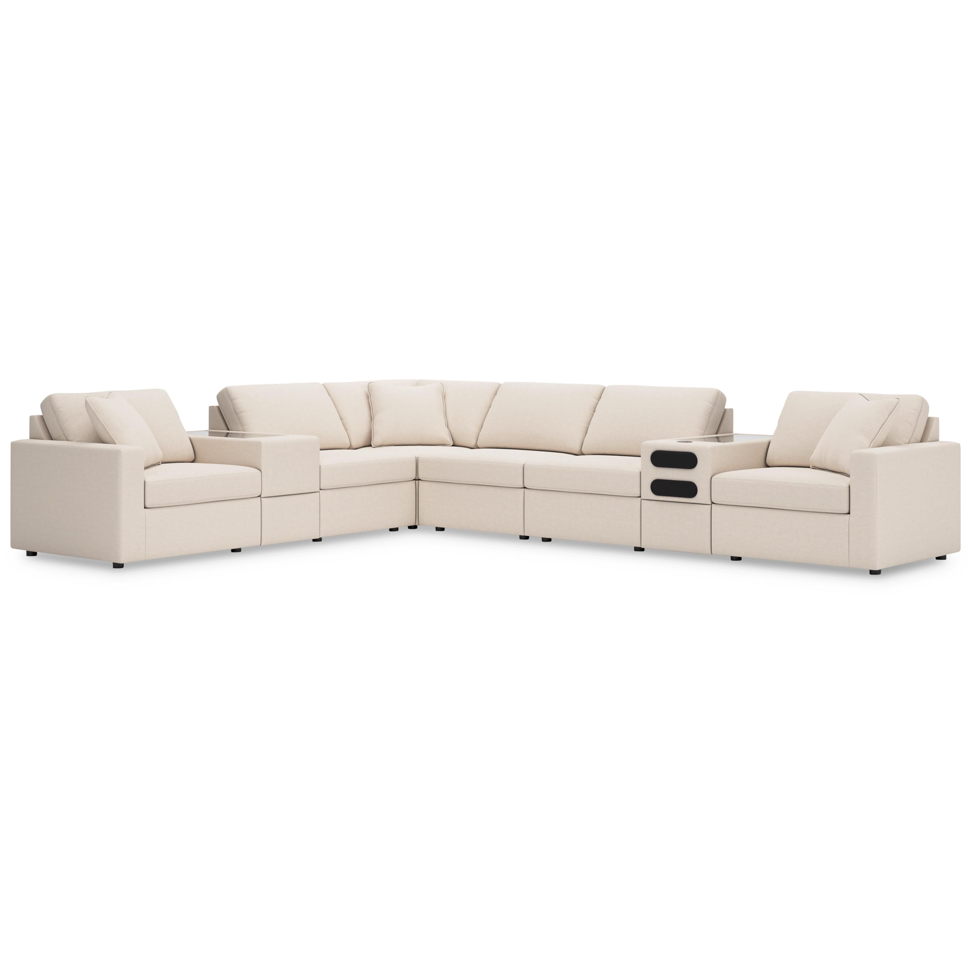  Manufacturer Color_Oyster --  Modmax 92103S30 8 pc Sectional with Audio and Storage Consoles IMAGE 1