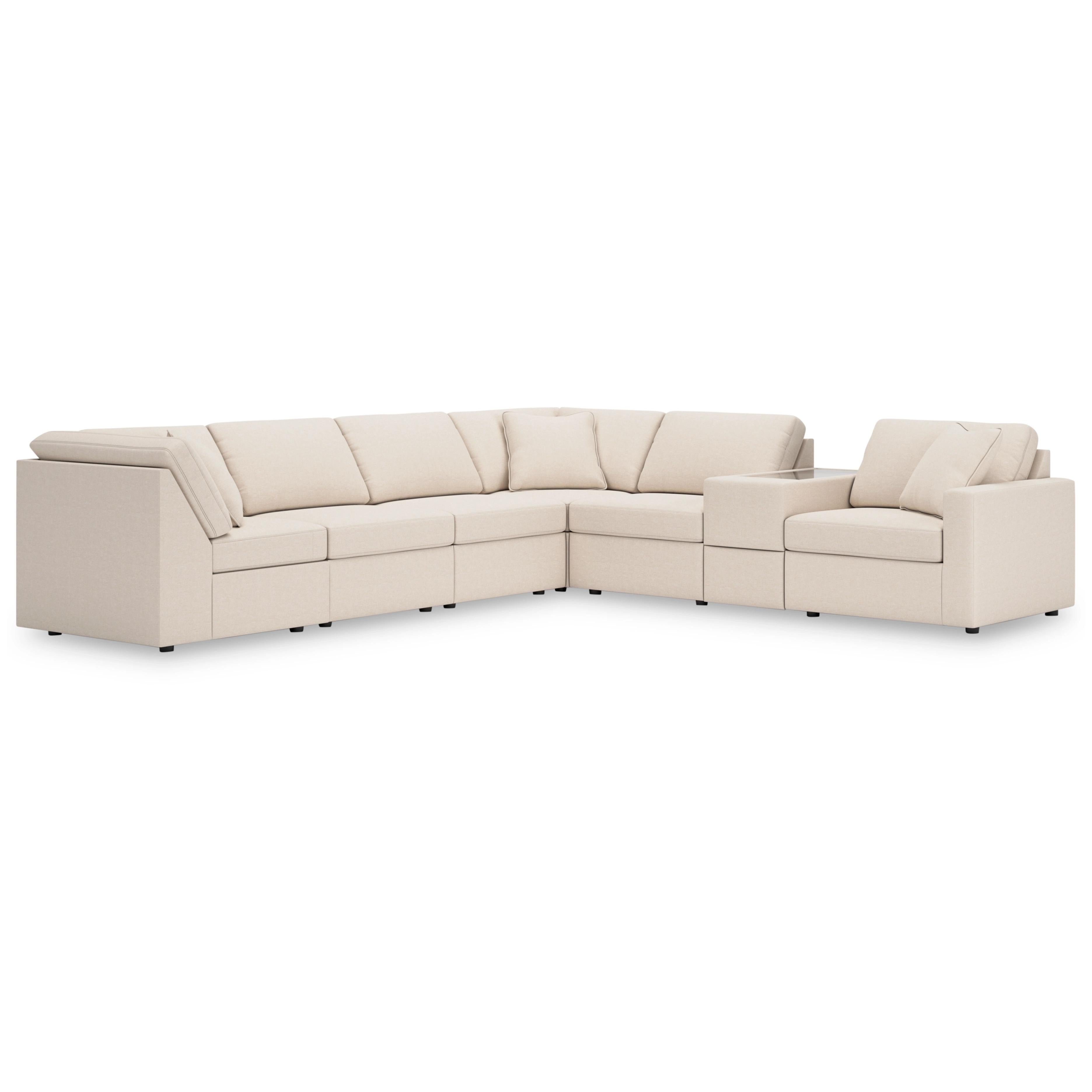  Manufacturer Color_Oyster --  Modmax 92103S32 7 pc Sectional with Storage Console IMAGE 1
