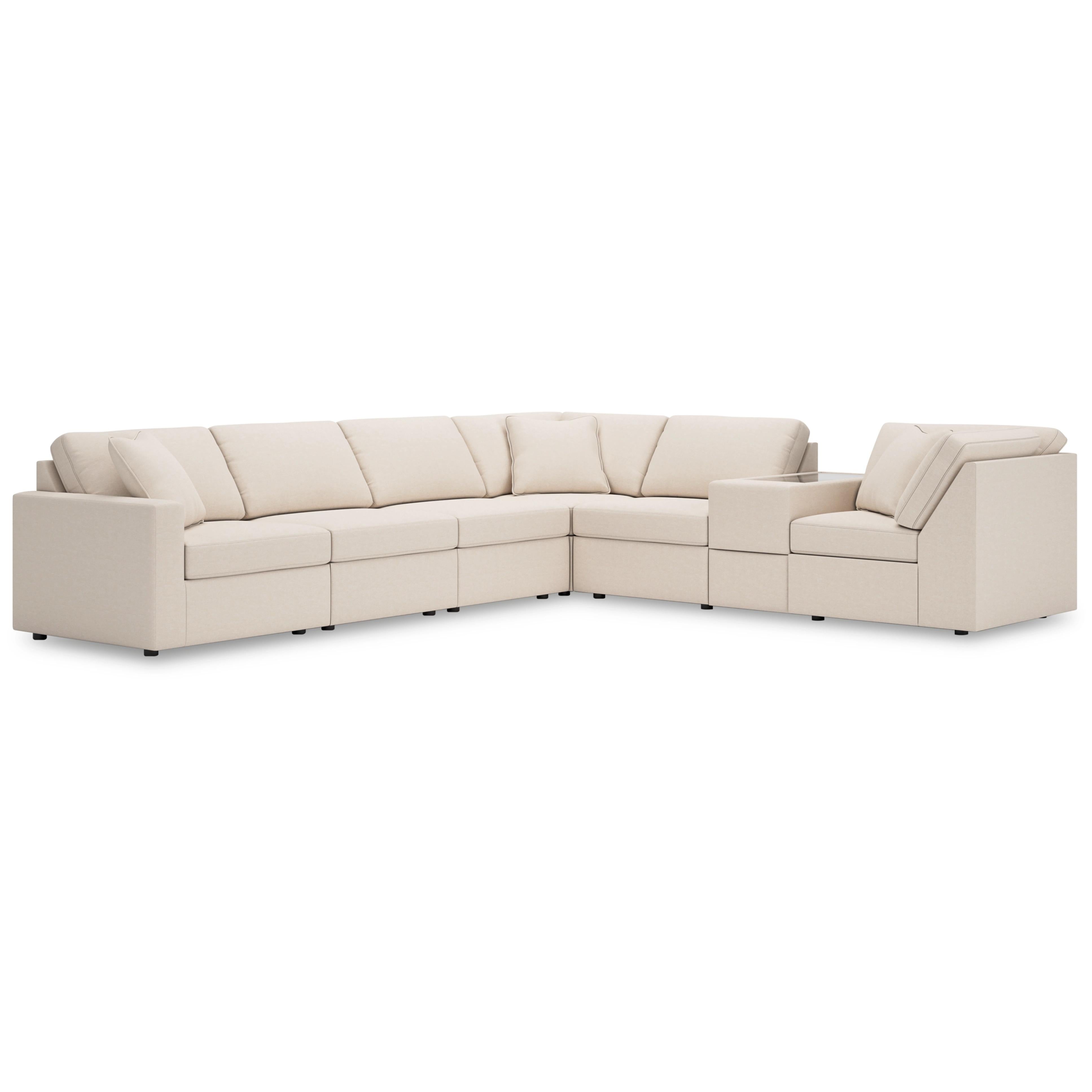  Manufacturer Color_Oyster --  Modmax 92103S33 7 pc Sectional with Storage Console IMAGE 1