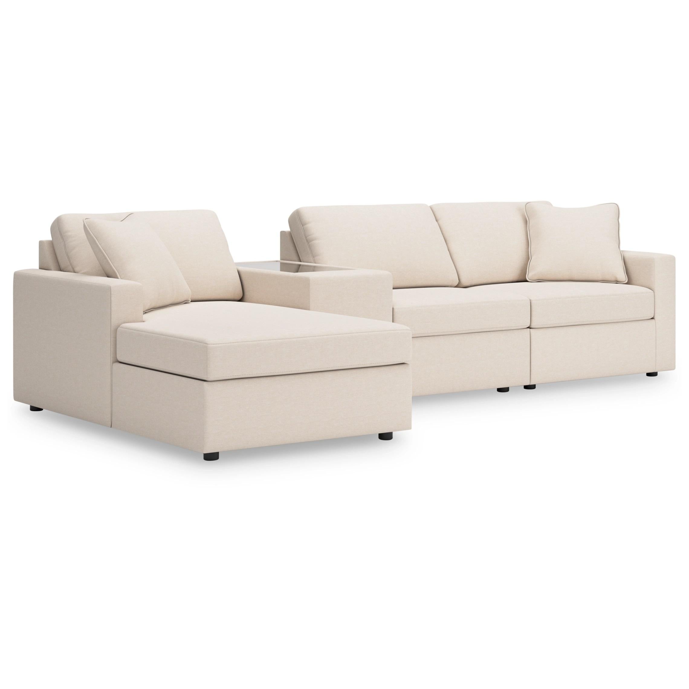  Manufacturer Color_Oyster --  Modmax 92103S41 4 pc Sectional with Chaise and Storage Console IMAGE 1