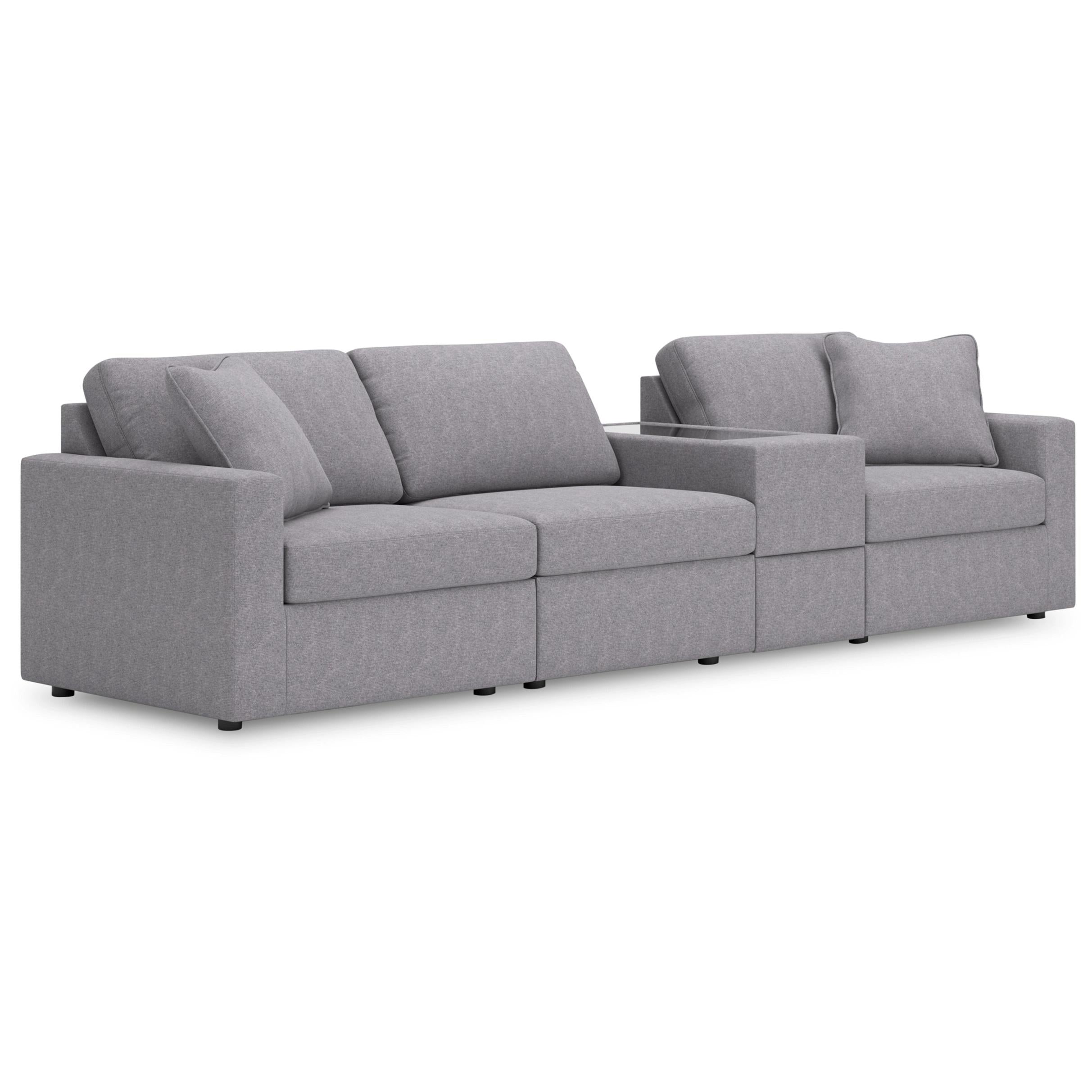 Manufacturer Color_Granite --  Modmax 92104S29 4 pc Sectional with Storage Console IMAGE 1