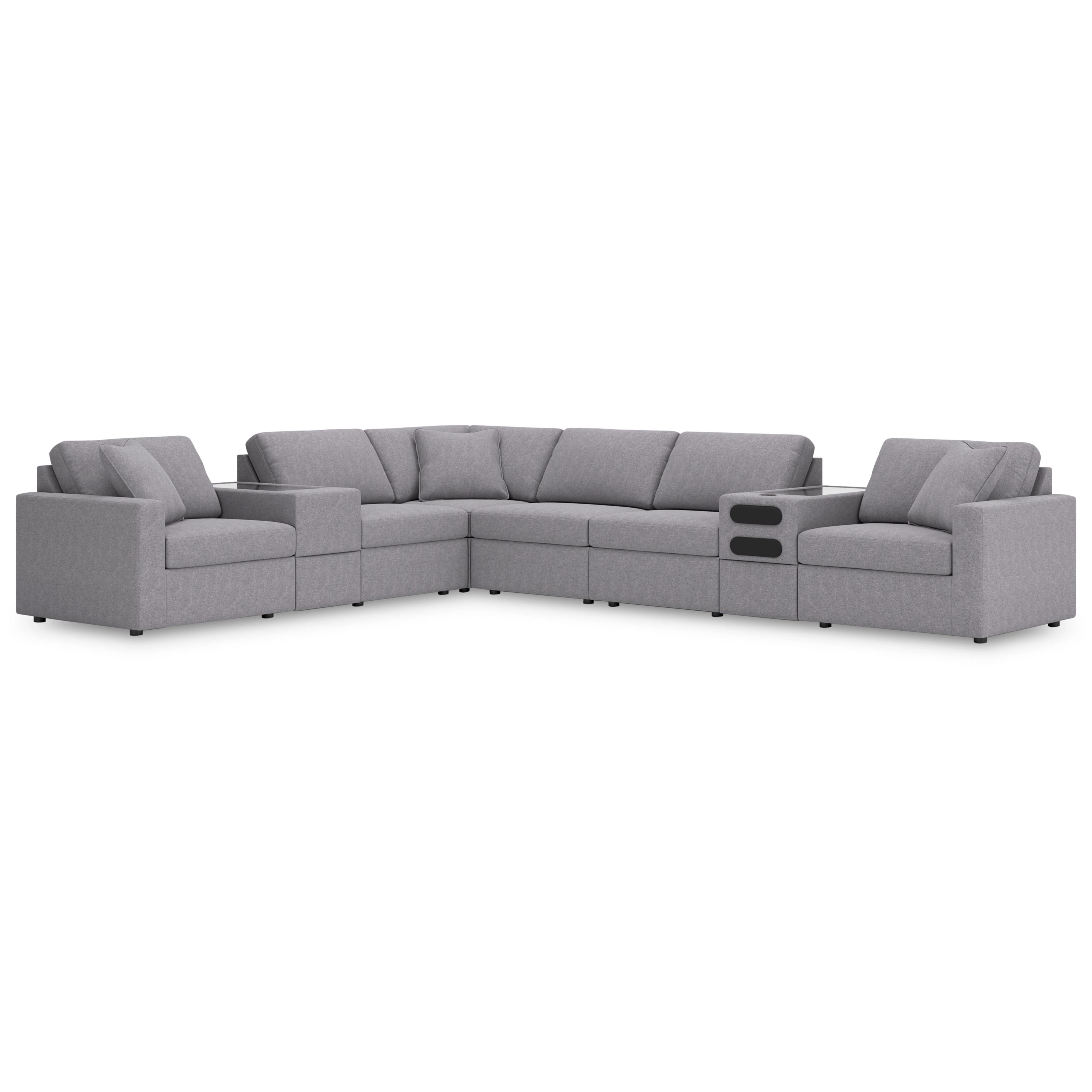  Manufacturer Color_Granite --  Modmax 92104S30 8 pc Sectional with Audio and Storage Consoles IMAGE 1