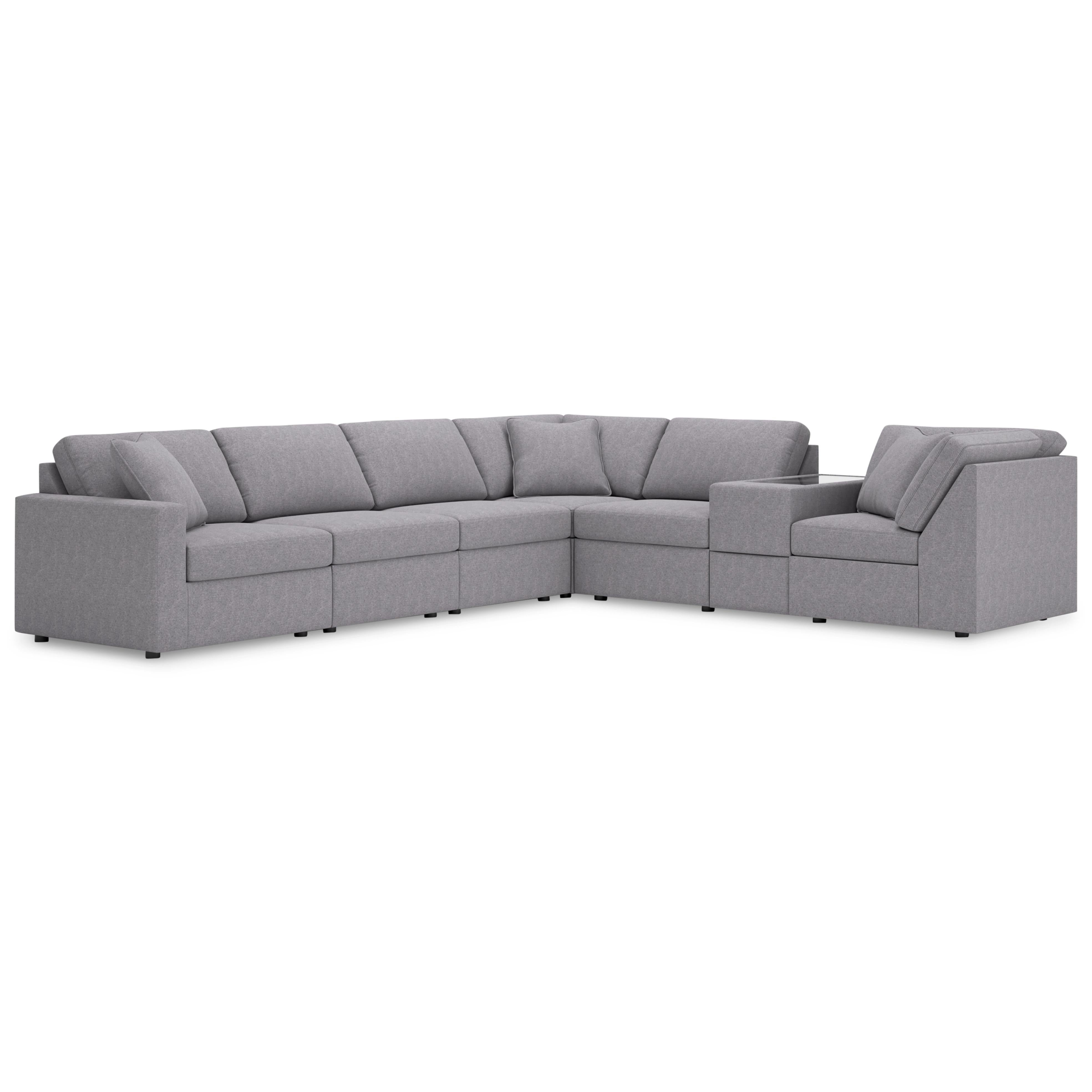  Manufacturer Color_Granite --  Modmax 92104S33 7 pc Sectional with Storage Console IMAGE 1