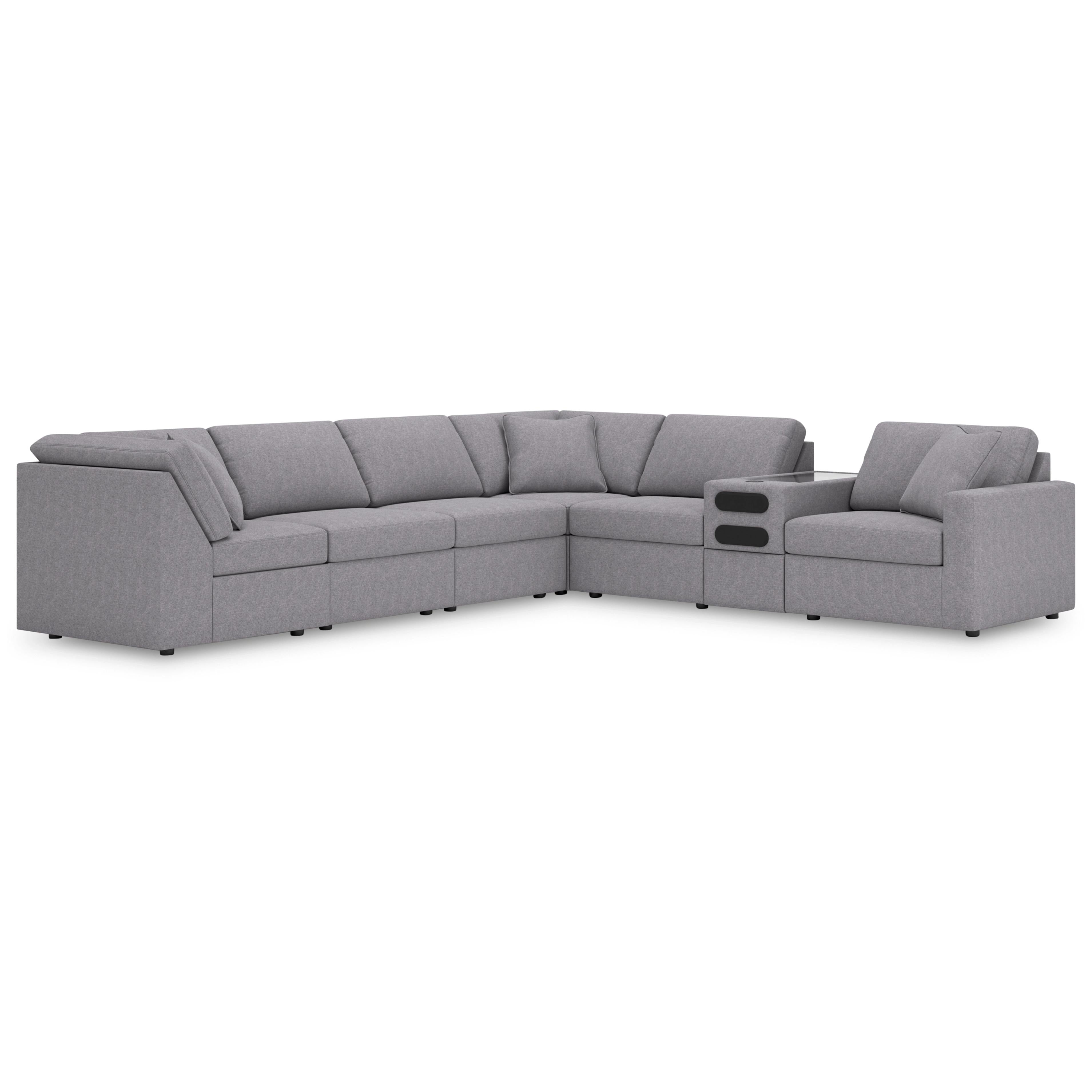  Manufacturer Color_Granite --  Modmax 92104S34 7 pc Sectional with Audio Console IMAGE 1