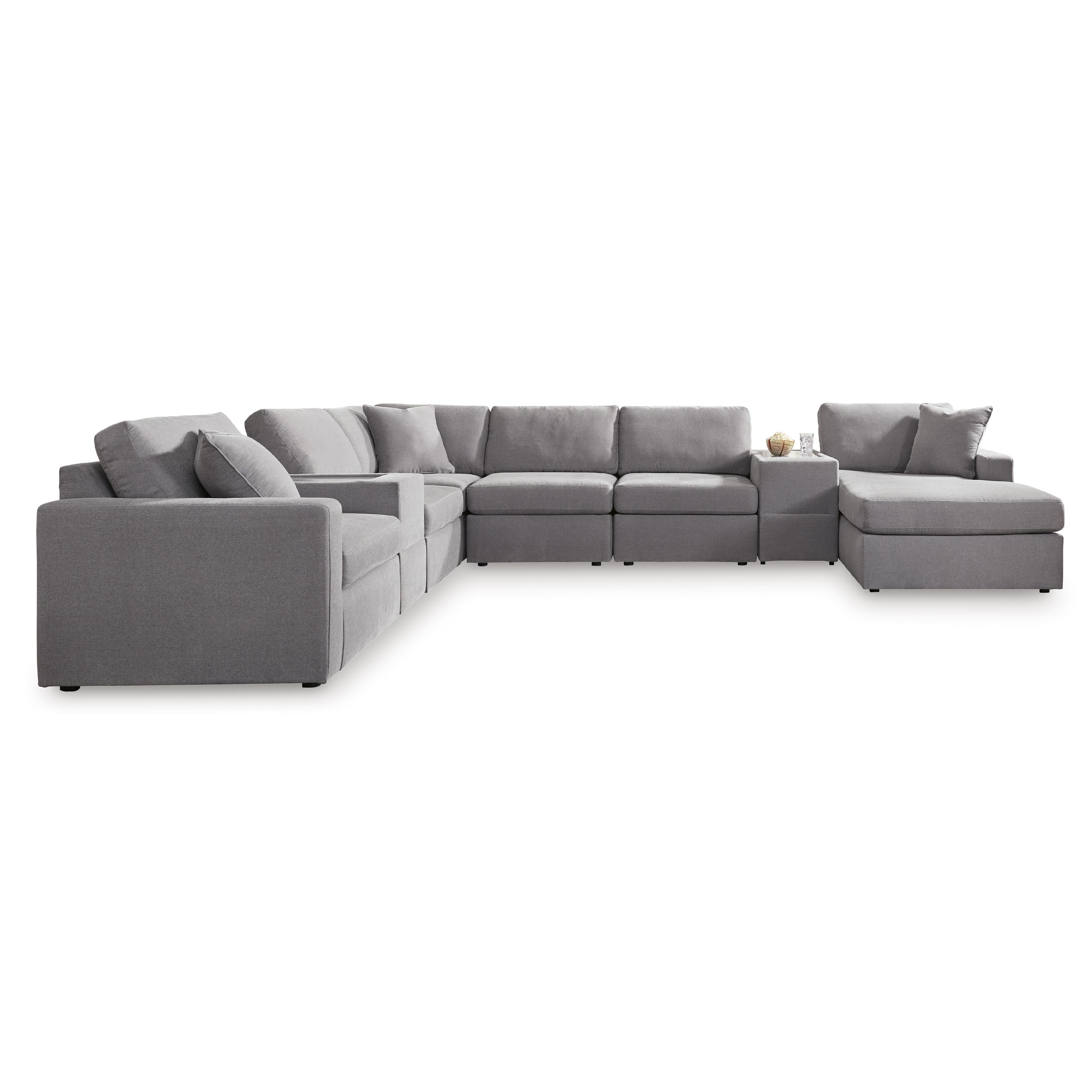  Manufacturer Color_Granite --  Modmax 92104S42 8 pc Sectional with Chaise and Storage Consoles IMAGE 1