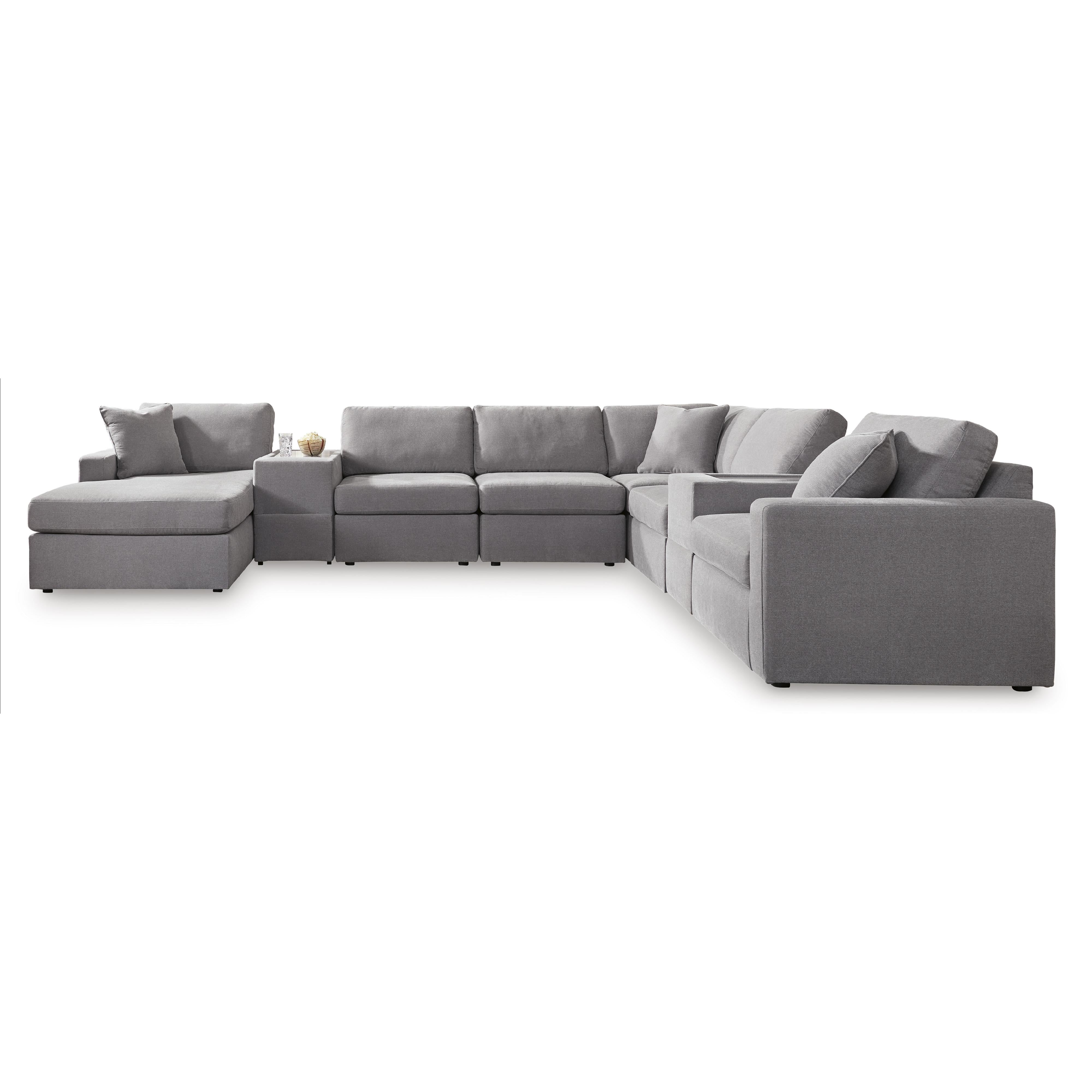  Manufacturer Color_Granite --  Modmax 92104S43 8 pc Sectional with Chaise and Storage Consoles IMAGE 1