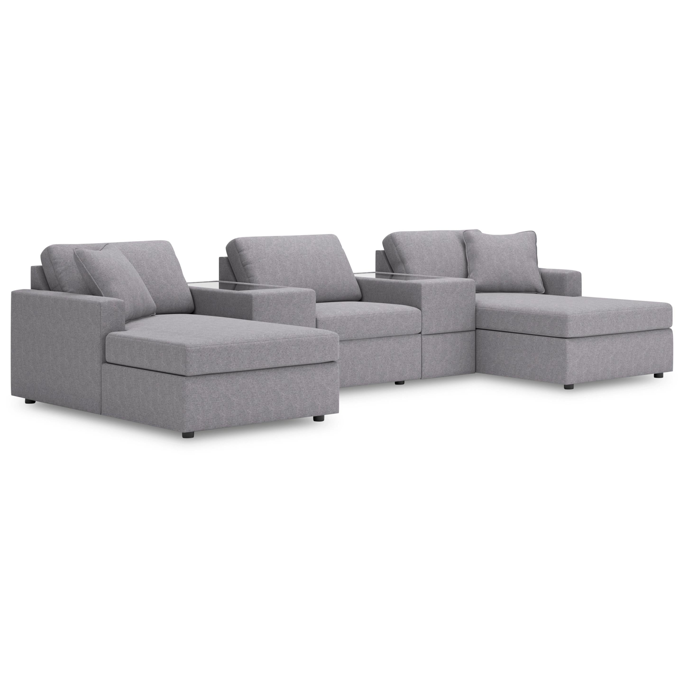  Manufacturer Color_Granite --  Modmax 92104S44 5 pc Pit Sectional with Storage Consoles IMAGE 1