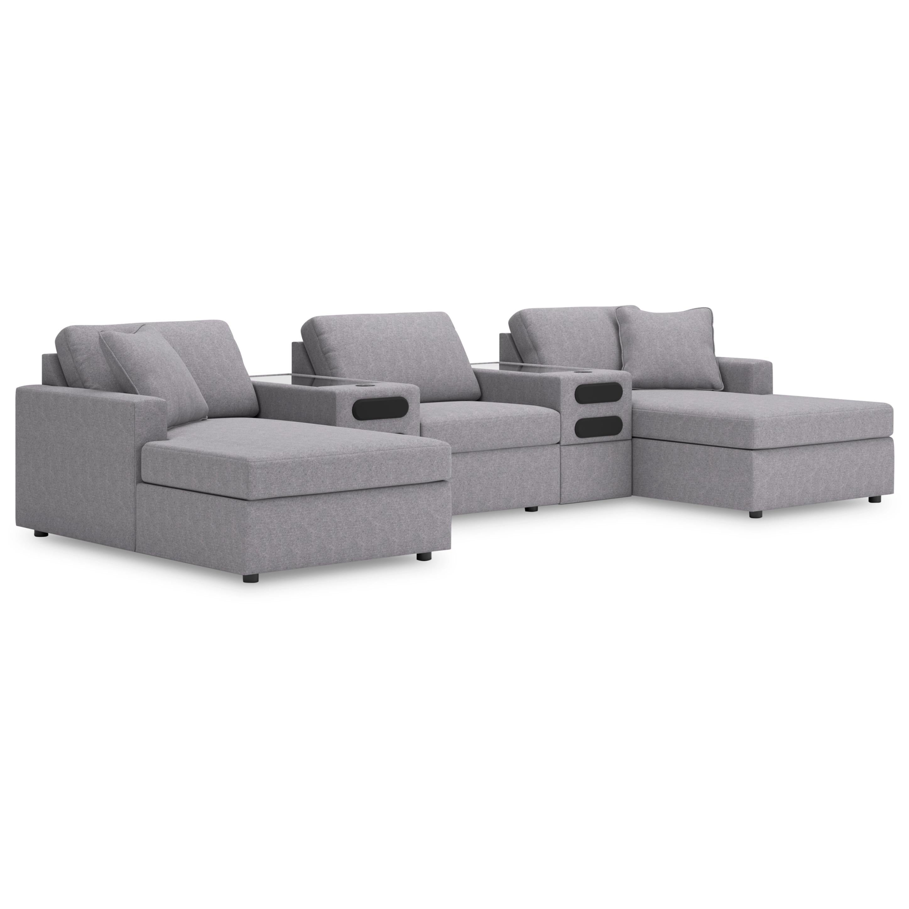  Manufacturer Color_Granite --  Signature Design by Ashley Modmax Fabric 5 pc Sectional IMAGE 1