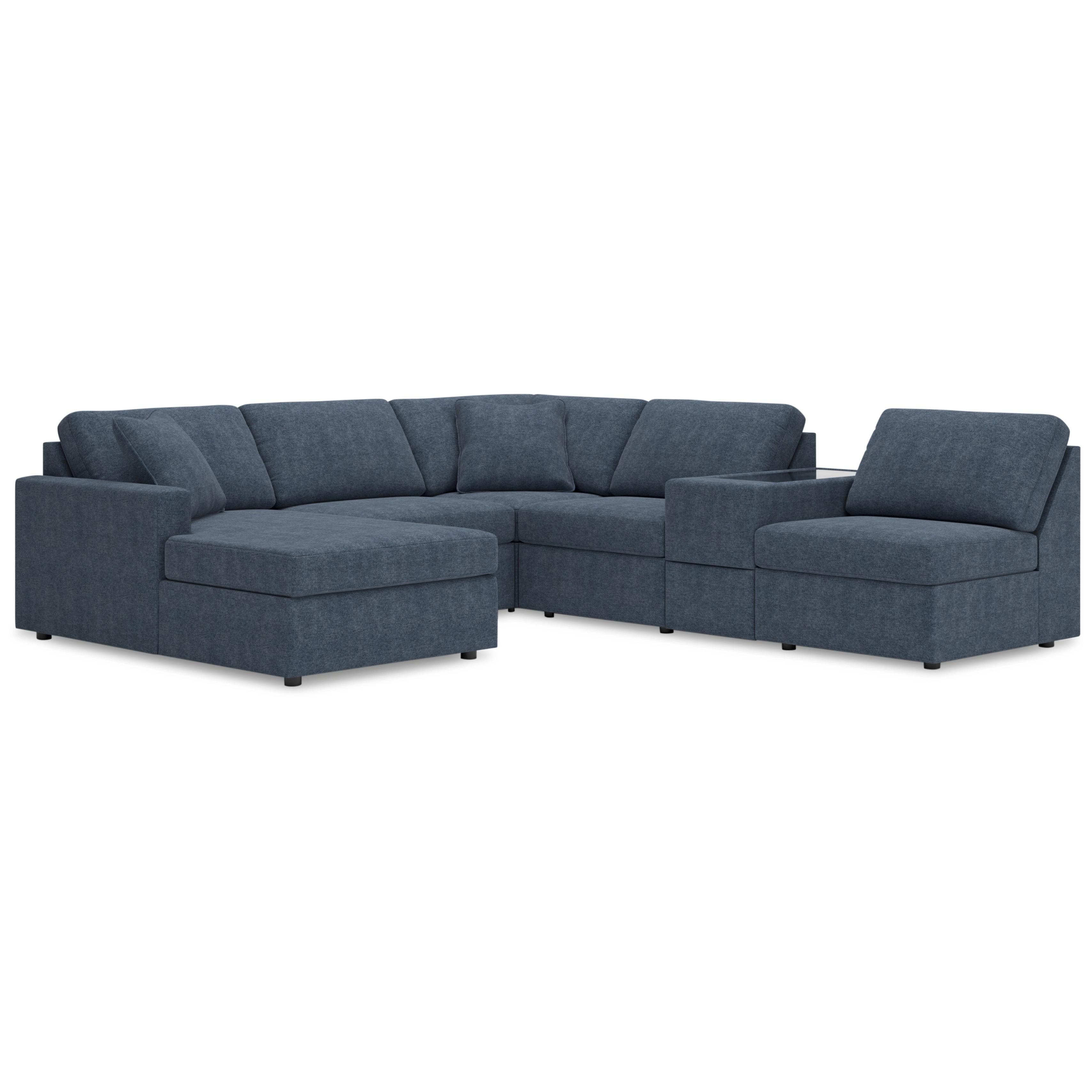  Manufacturer Color_Ink --  Modmax 92121S21 6 pc Sectional with Chaise and Storage Console IMAGE 1