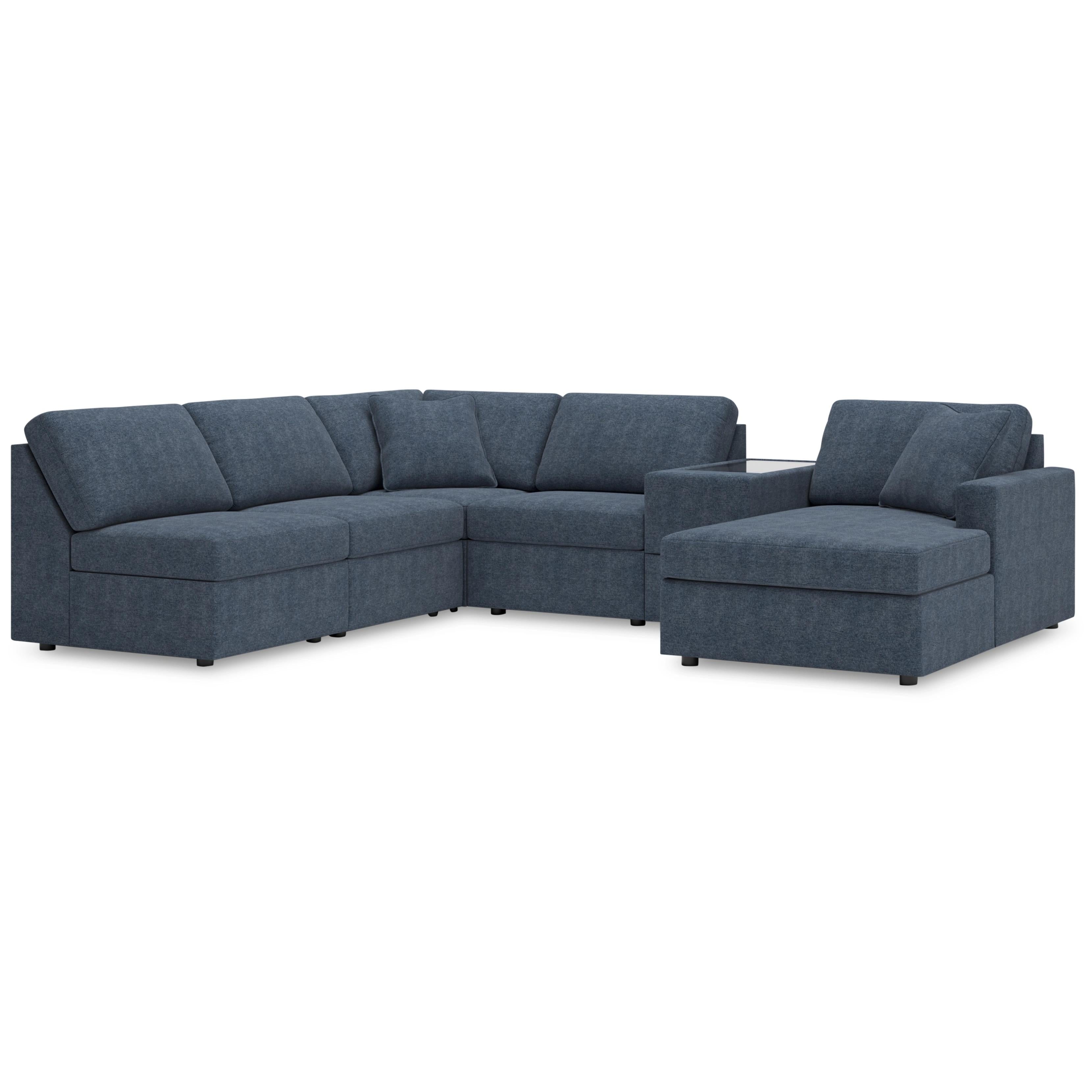  Manufacturer Color_Ink --  Modmax 92121S22 6 pc Sectional with Chaise and Storage Console IMAGE 1
