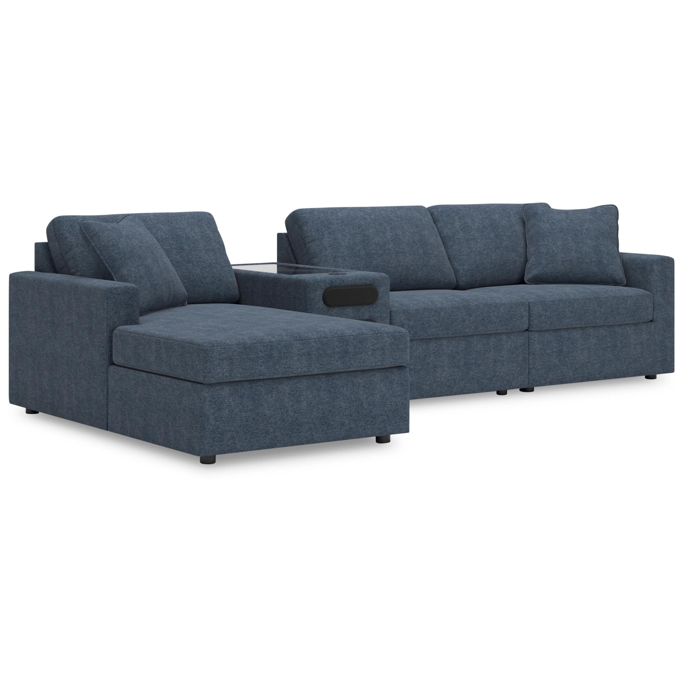  Manufacturer Color_Ink --  Modmax 92121S38 4 pc Sectional with Chaise and Audio Console IMAGE 1