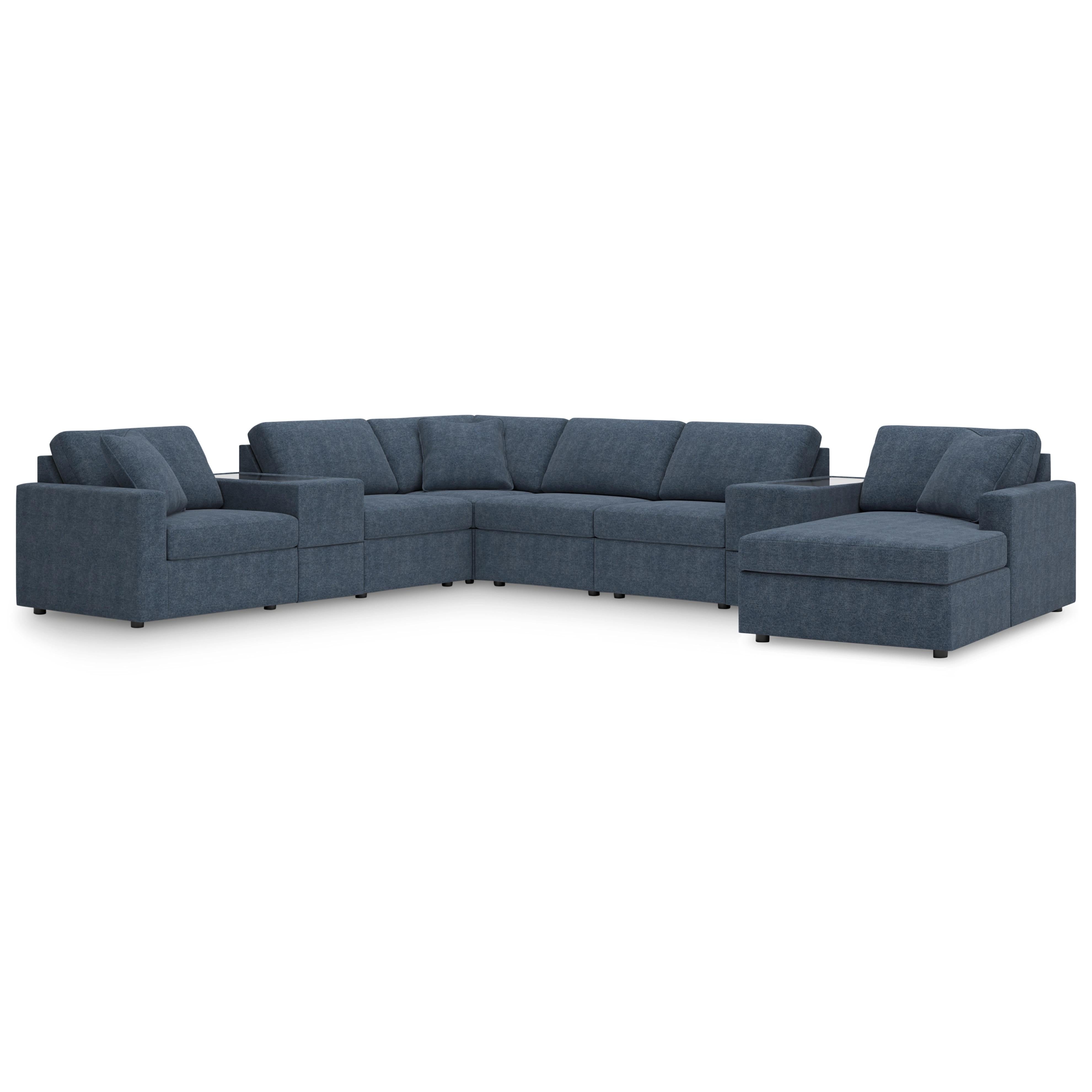  Manufacturer Color_Ink --  Modmax 92121S42 8 pc Sectional with Chaise and Storage Consoles IMAGE 1