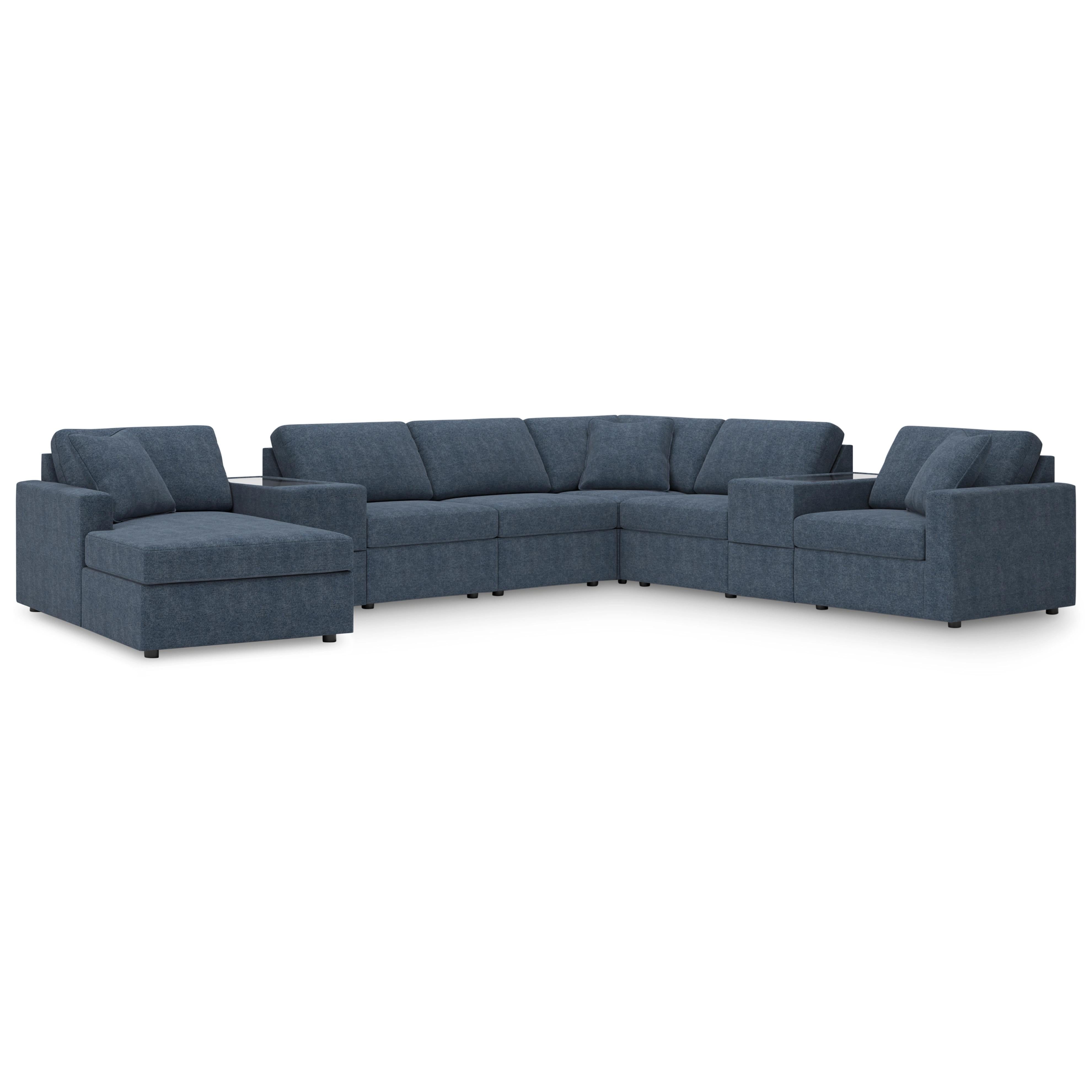  Manufacturer Color_Ink --  Modmax 92121S43 8 pc Sectional with Chaise and Storage Consoles IMAGE 1