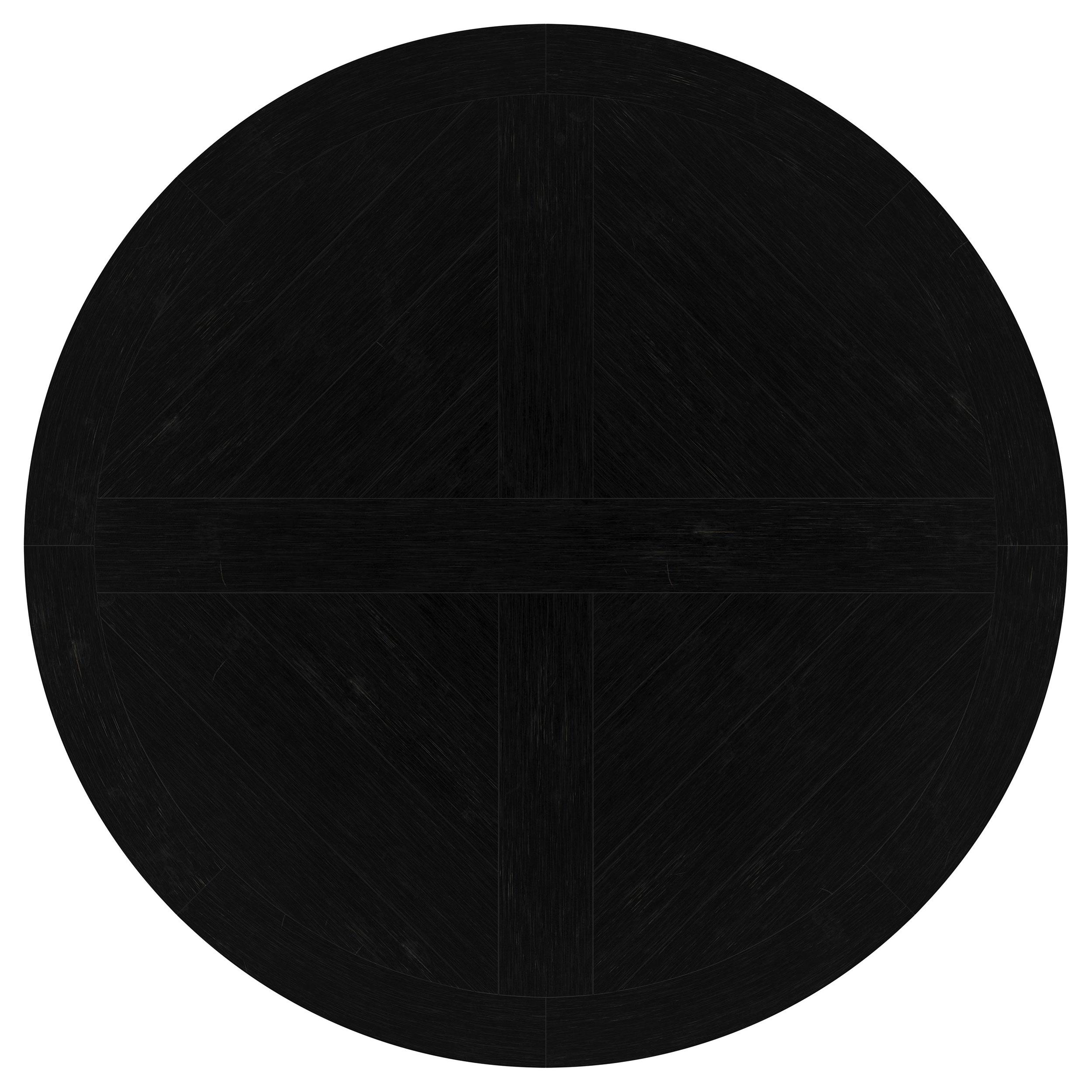  Coaster Furniture Florence 115530 Round 60-inch Pedestal Base Dining Table - Black IMAGE 4