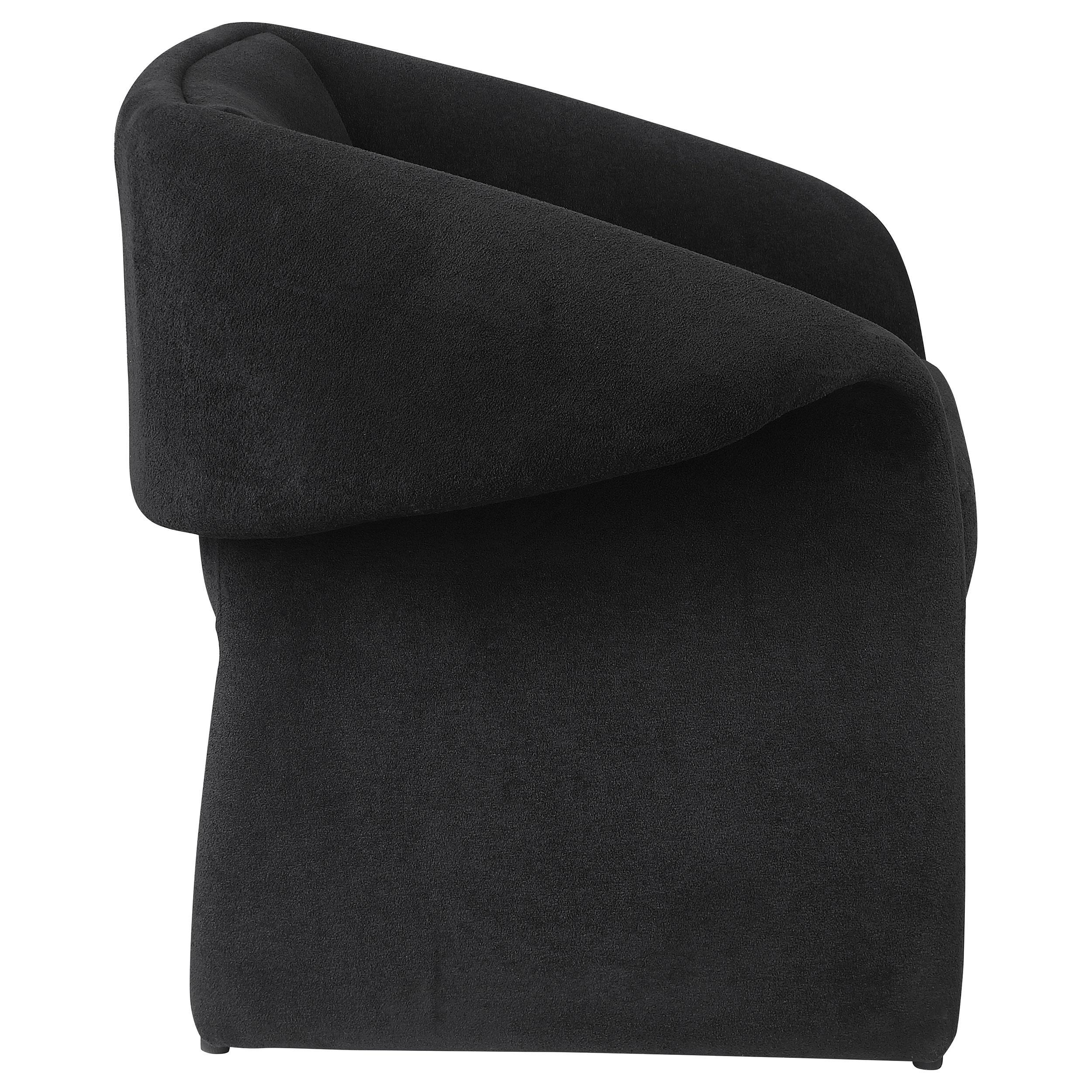  Coaster Furniture Ramsey 907524 Upholstered Sloped Arm Accent Chair - Black IMAGE 8