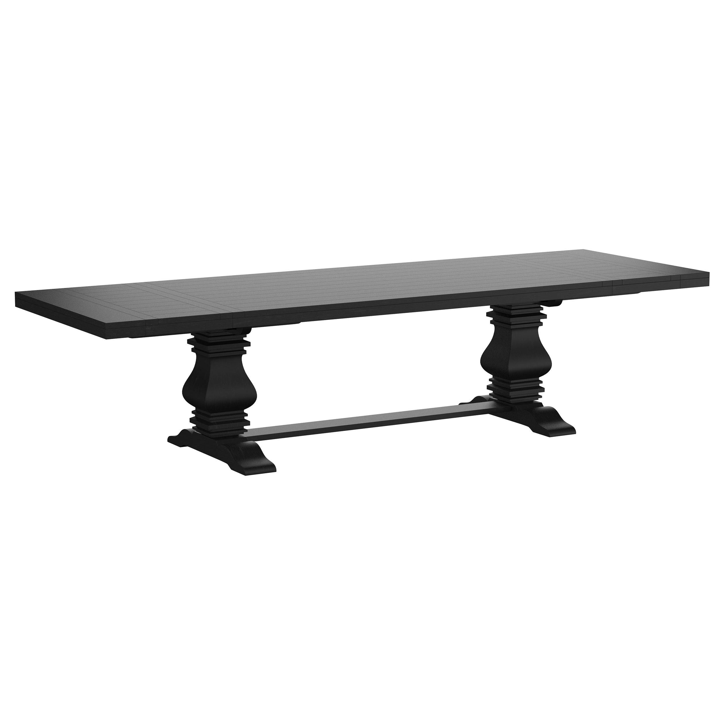  Coaster Furniture Florence 115531 126-inch Extension Dining Table - Distressed Black IMAGE 2