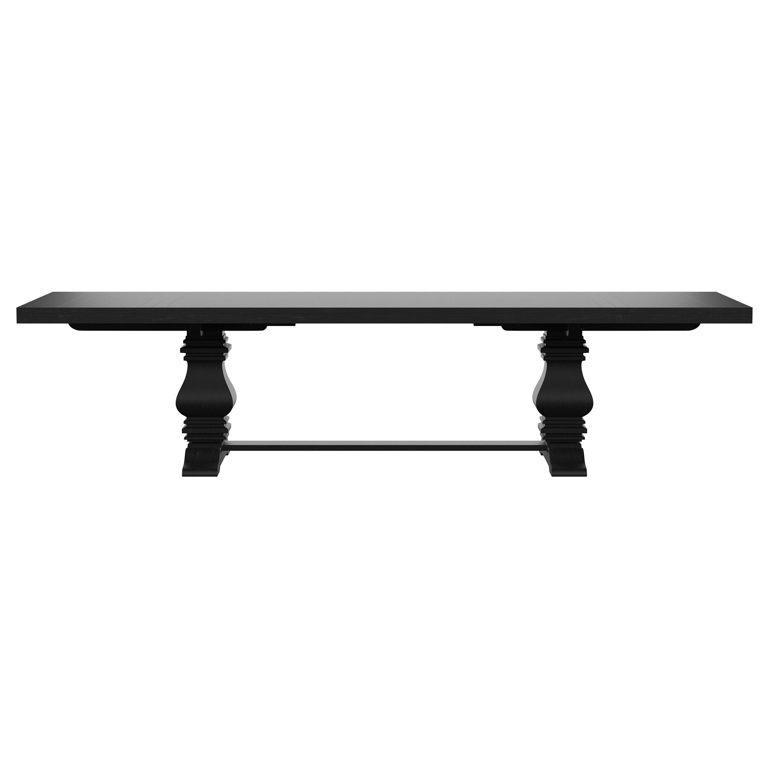  Coaster Furniture Florence 115531 126-inch Extension Dining Table - Distressed Black IMAGE 6