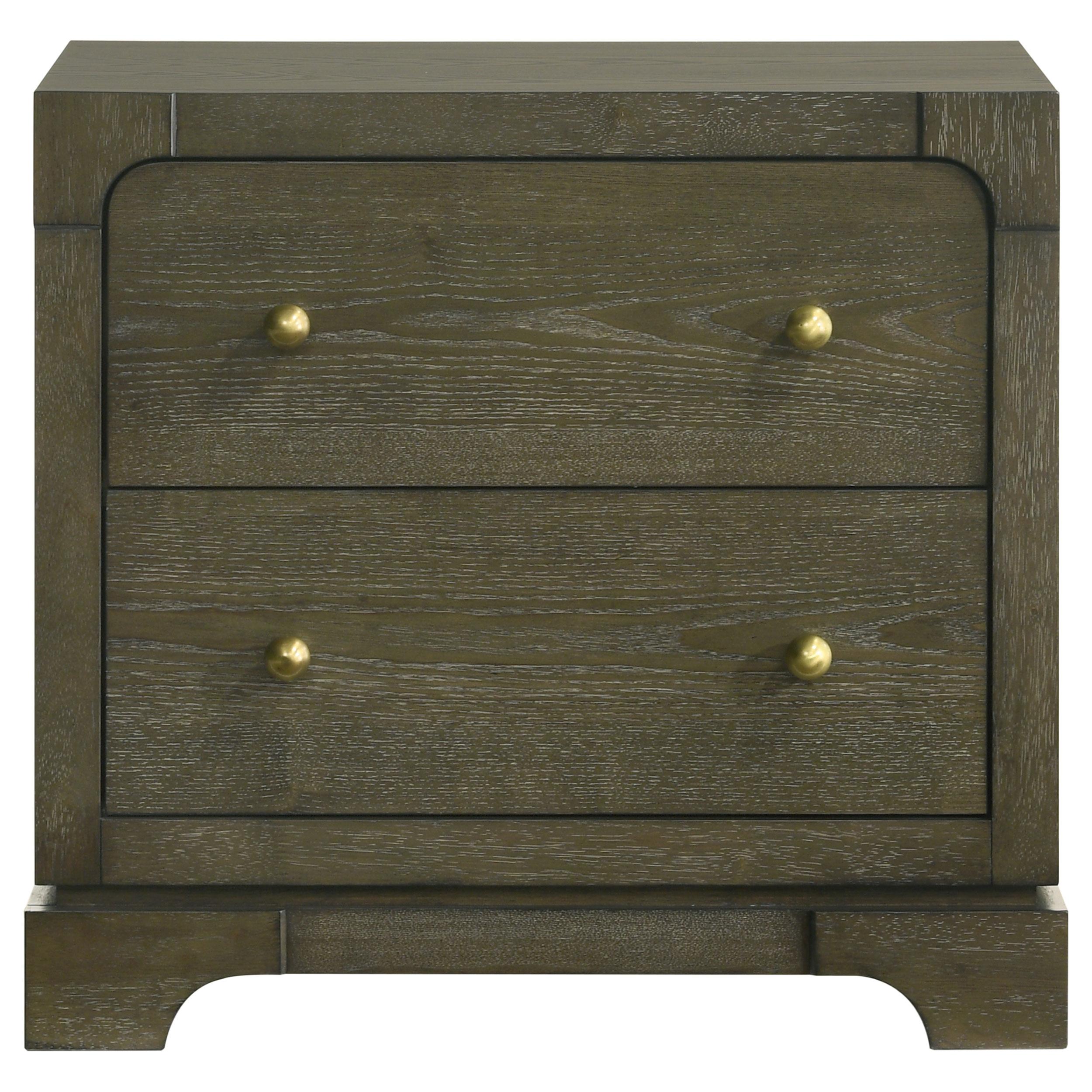  Coaster Furniture Gran Park 224932 2-Drawer Nightstand Bedside Table - Dark Cocoa IMAGE 3