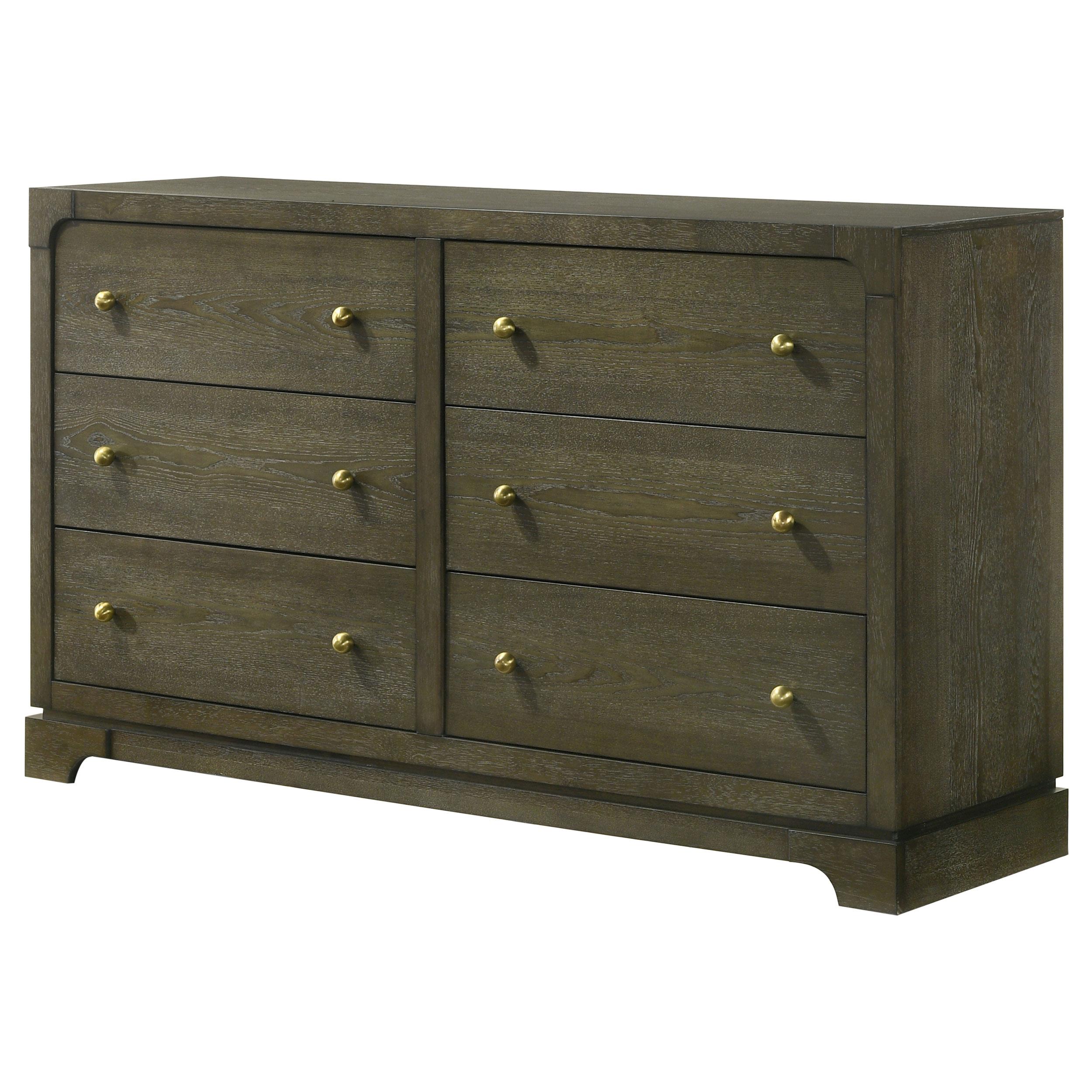  Coaster Furniture Gran Park 224933 6-Drawer Dresser Cabinet - Dark Cocoa IMAGE 4