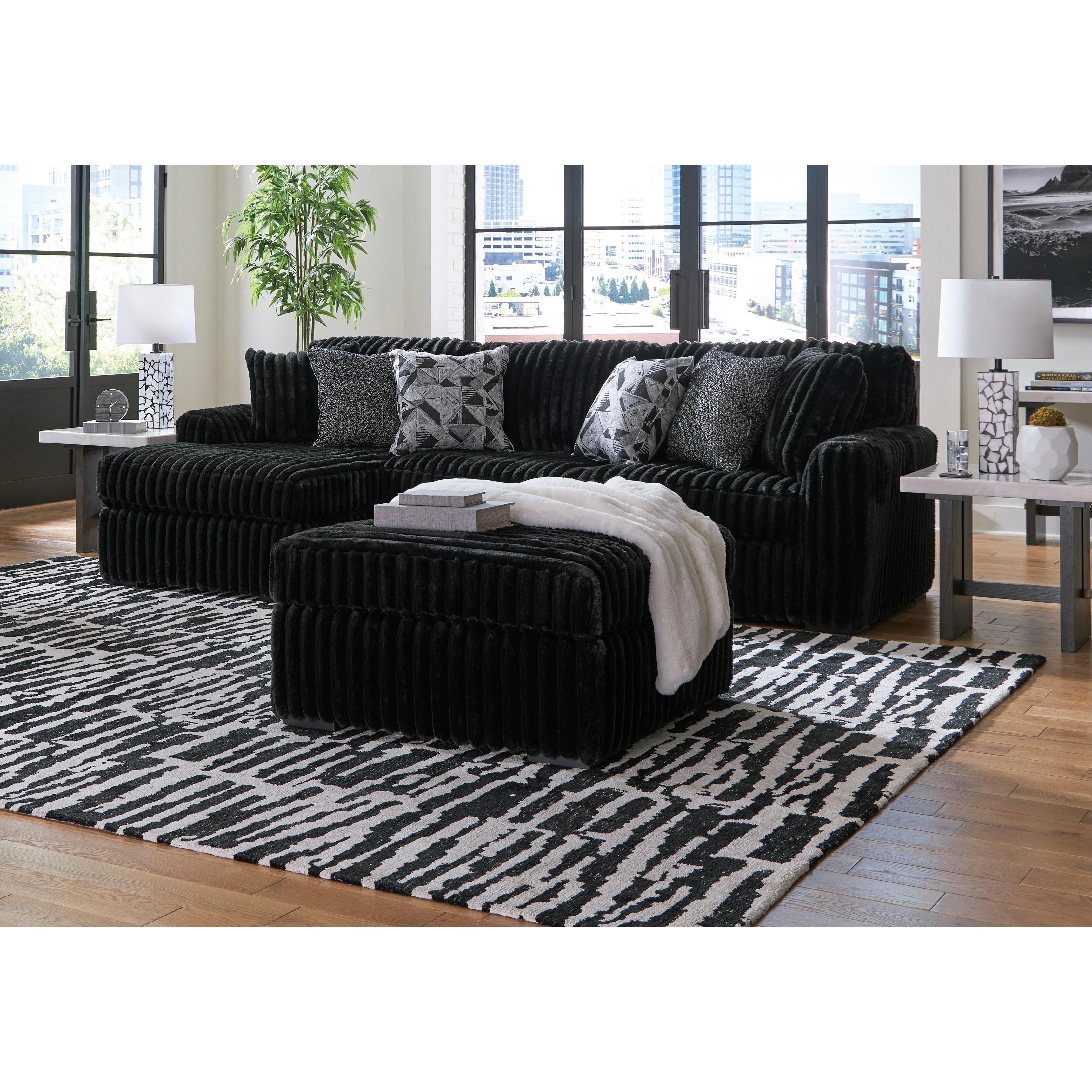  Manufacturer Color_Onyx --  Signature Design by Ashley Midnight Madness Fabric 2 pc Sectional IMAGE 7