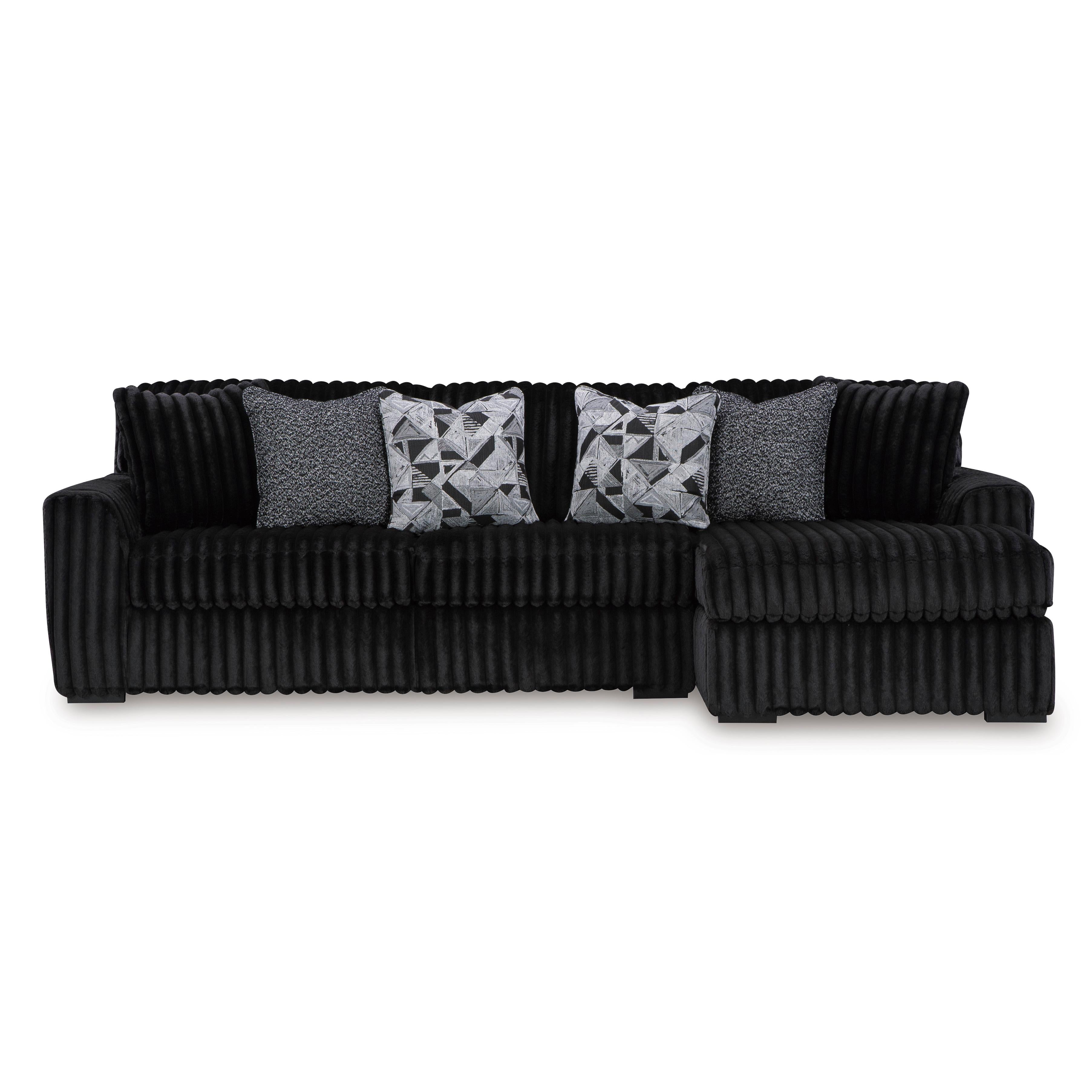  Manufacturer Color_Onyx --  Signature Design by Ashley Midnight Madness Fabric 2 pc Sectional IMAGE 1