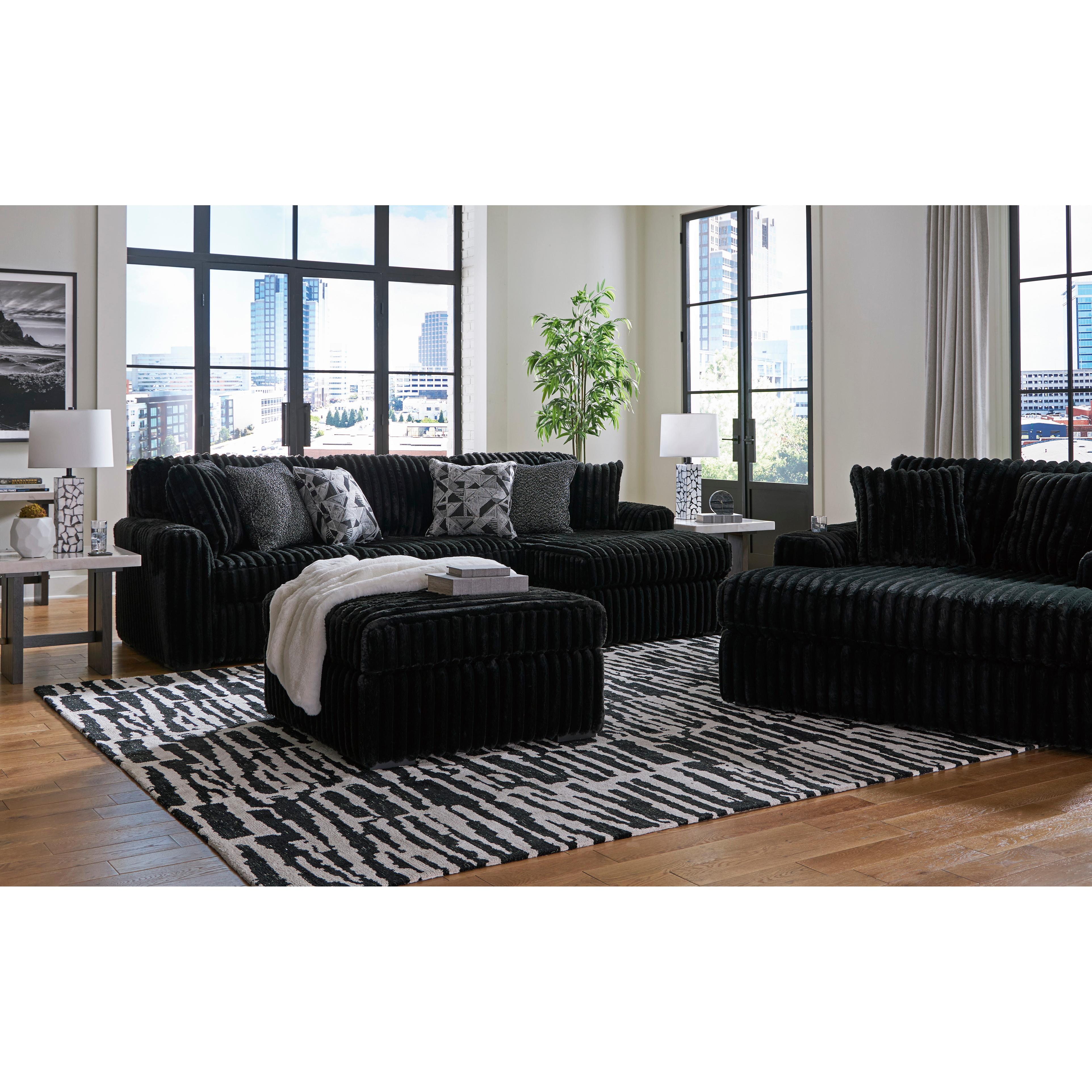  Manufacturer Color_Onyx --  Signature Design by Ashley Midnight Madness Fabric 2 pc Sectional IMAGE 6