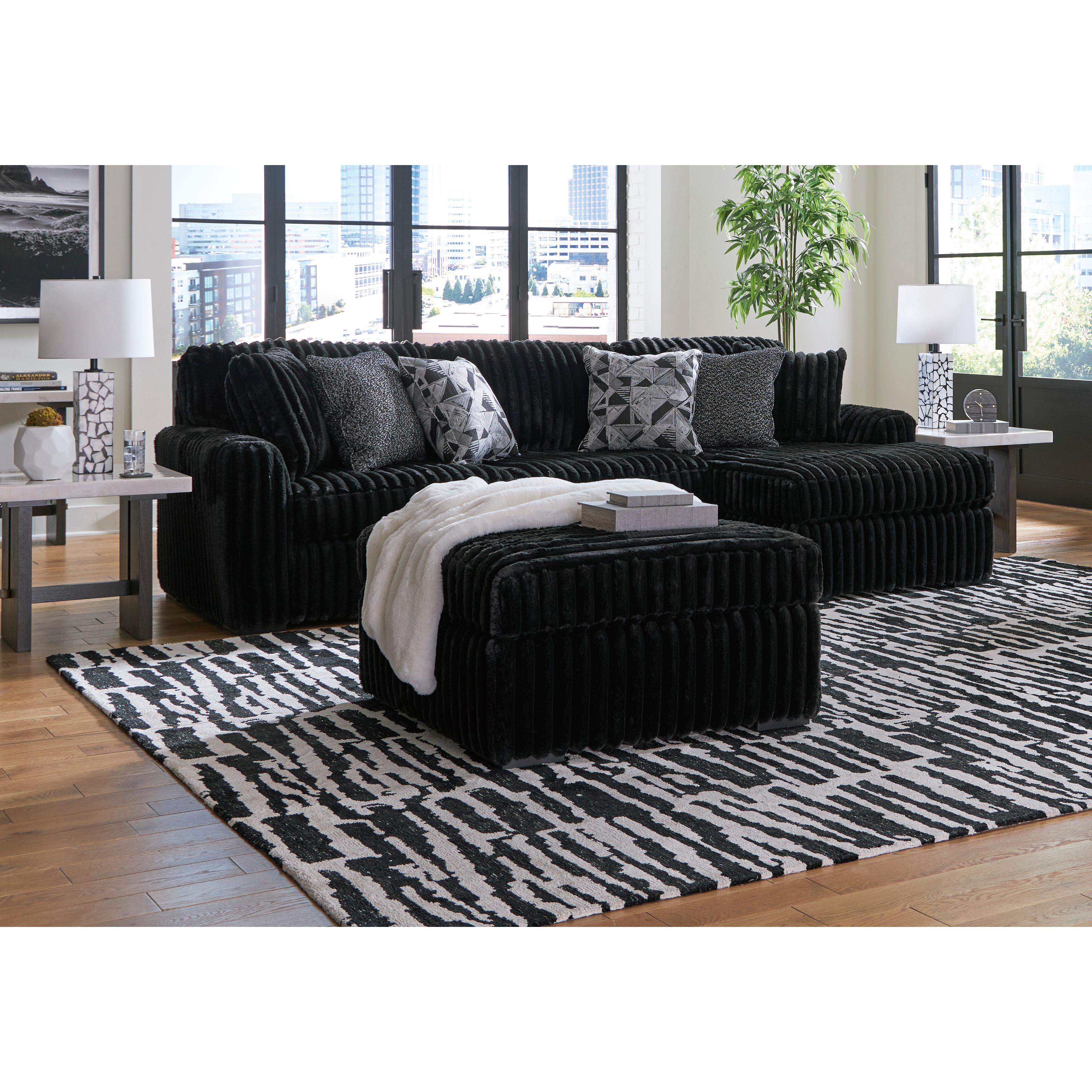  Manufacturer Color_Onyx --  Signature Design by Ashley Midnight Madness Fabric 2 pc Sectional IMAGE 7