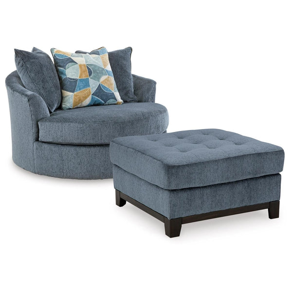 Benchcraft Maxon Place Stationary Fabric Chair with Ottoman