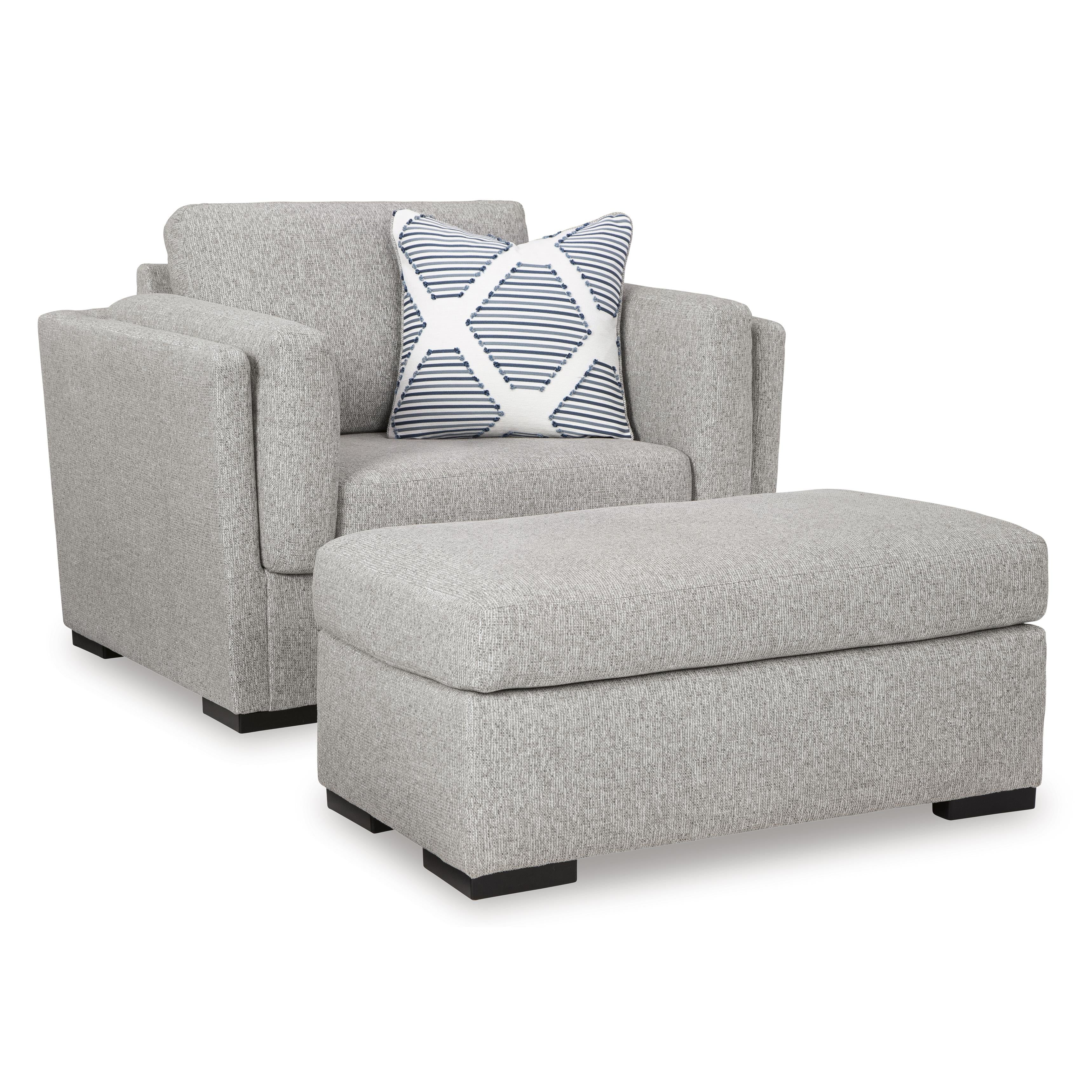  Manufacturer Color_Pewter --  Evansley 54503U1 Oversized Chair and Ottoman IMAGE 1