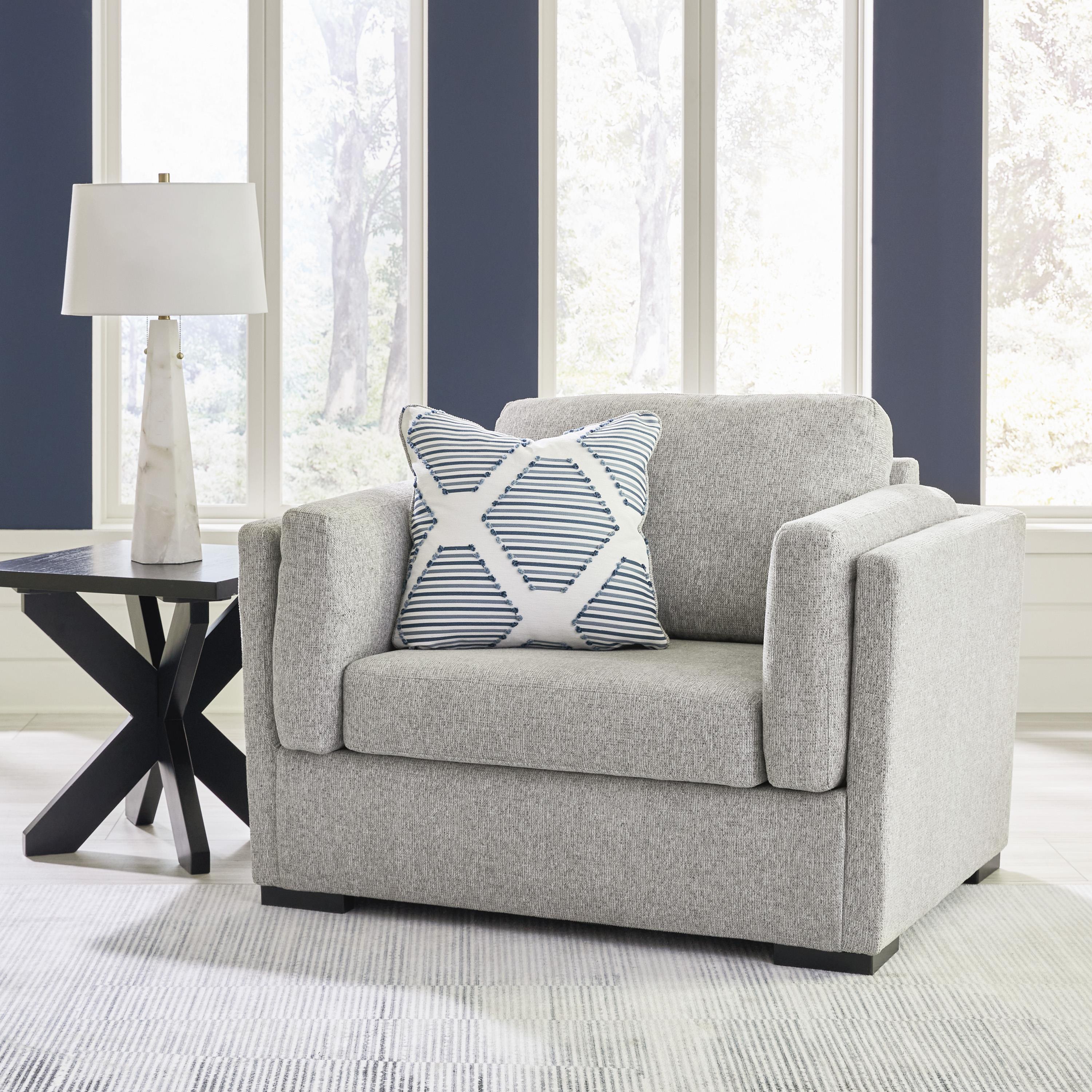  Manufacturer Color_Pewter --  Evansley 54503U1 Oversized Chair and Ottoman IMAGE 3