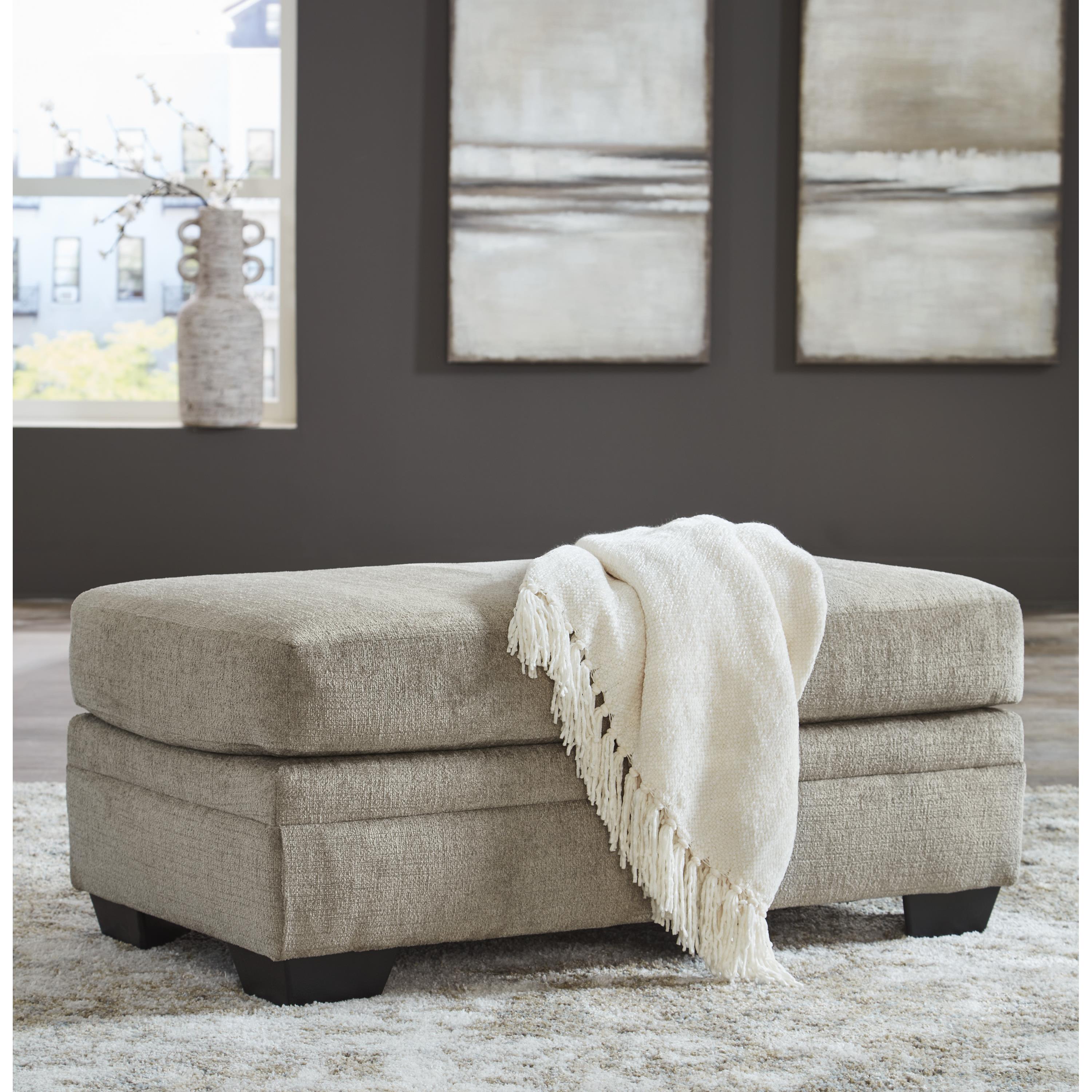  Manufacturer Color_Taupe --  Signature Design by Ashley Stonemeade Stationary Fabric Chair with Ottoman IMAGE 3