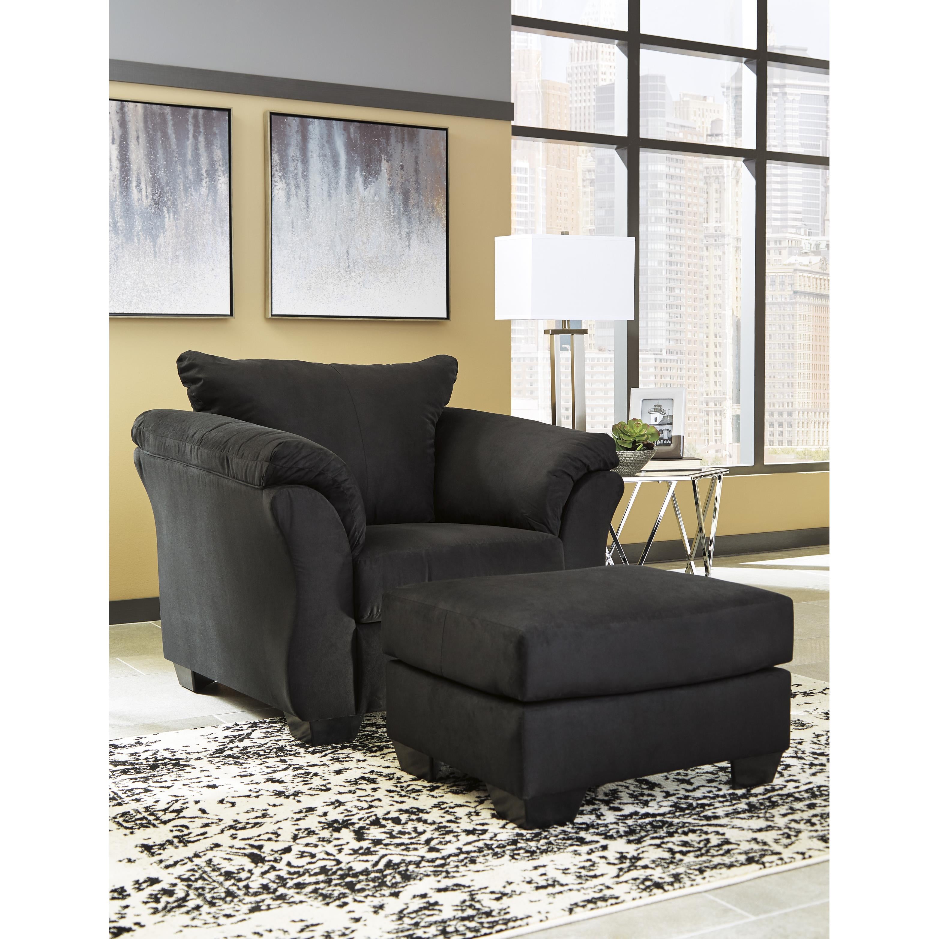  Manufacturer Color_Black --  Darcy 75008U3 Chair and Ottoman IMAGE 1