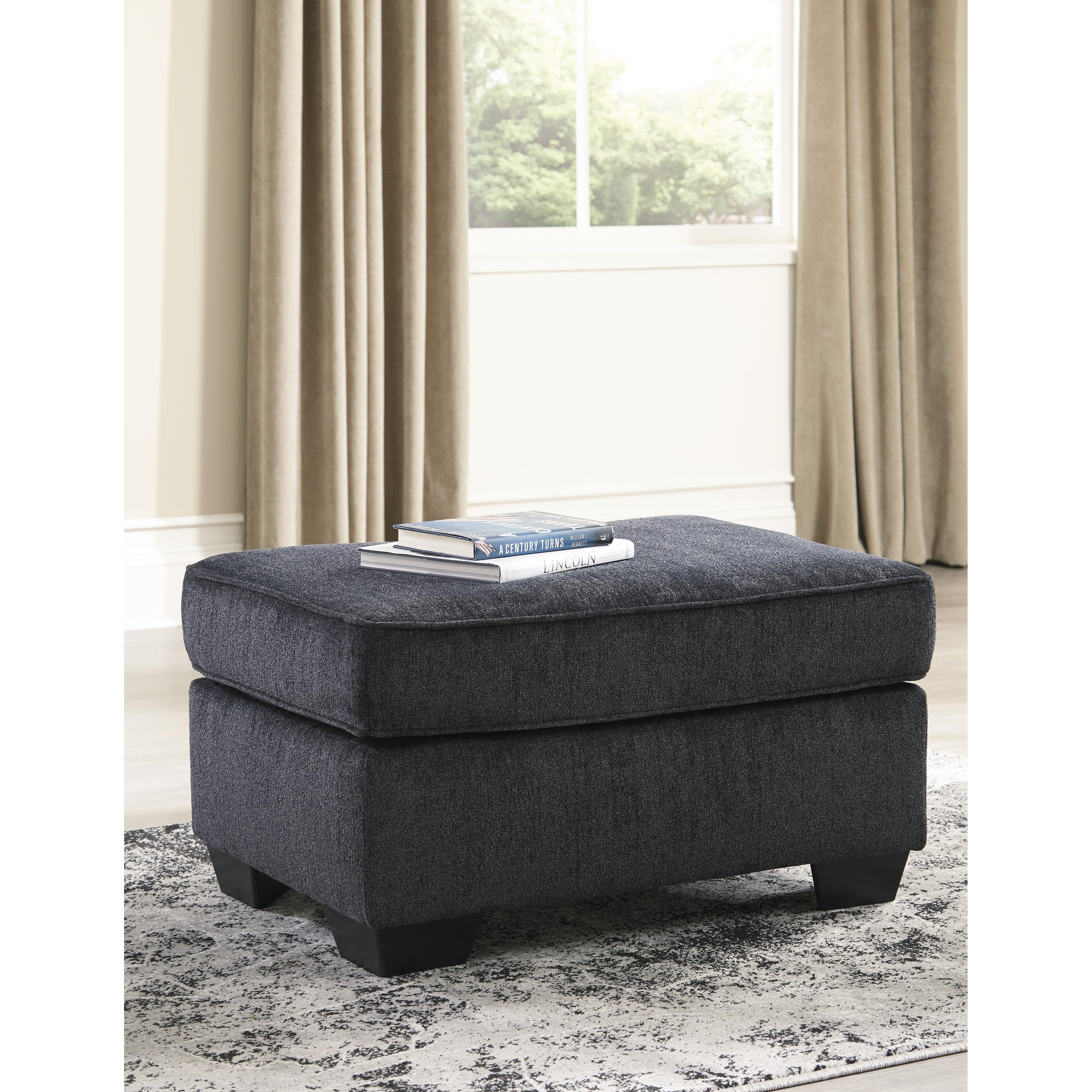  Manufacturer Color_Slate --  Signature Design by Ashley Altari Stationary Fabric Chair with Ottoman IMAGE 3