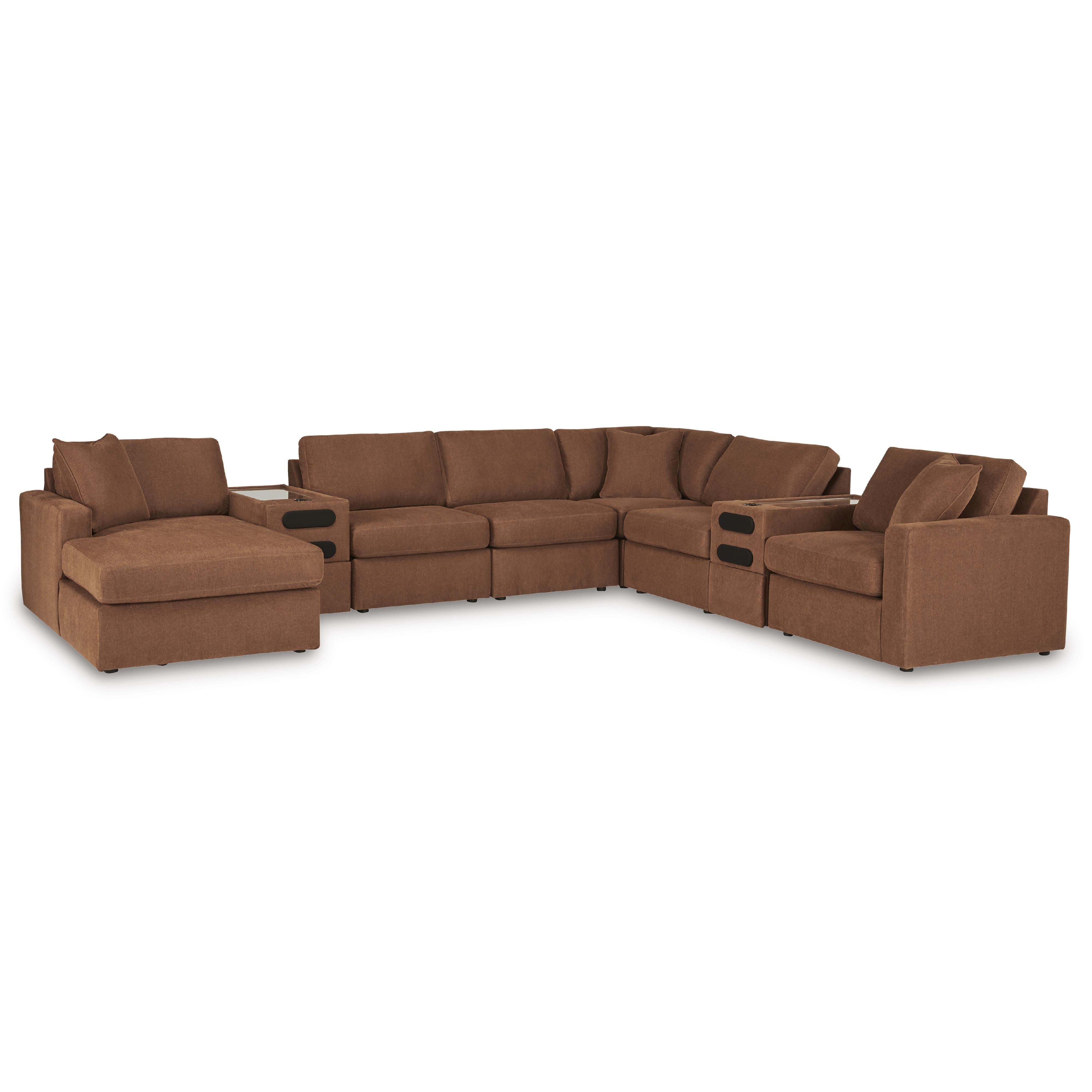  Manufacturer Color_Spice --  Signature Design by Ashley Modmax Fabric 8 pc Sectional IMAGE 1