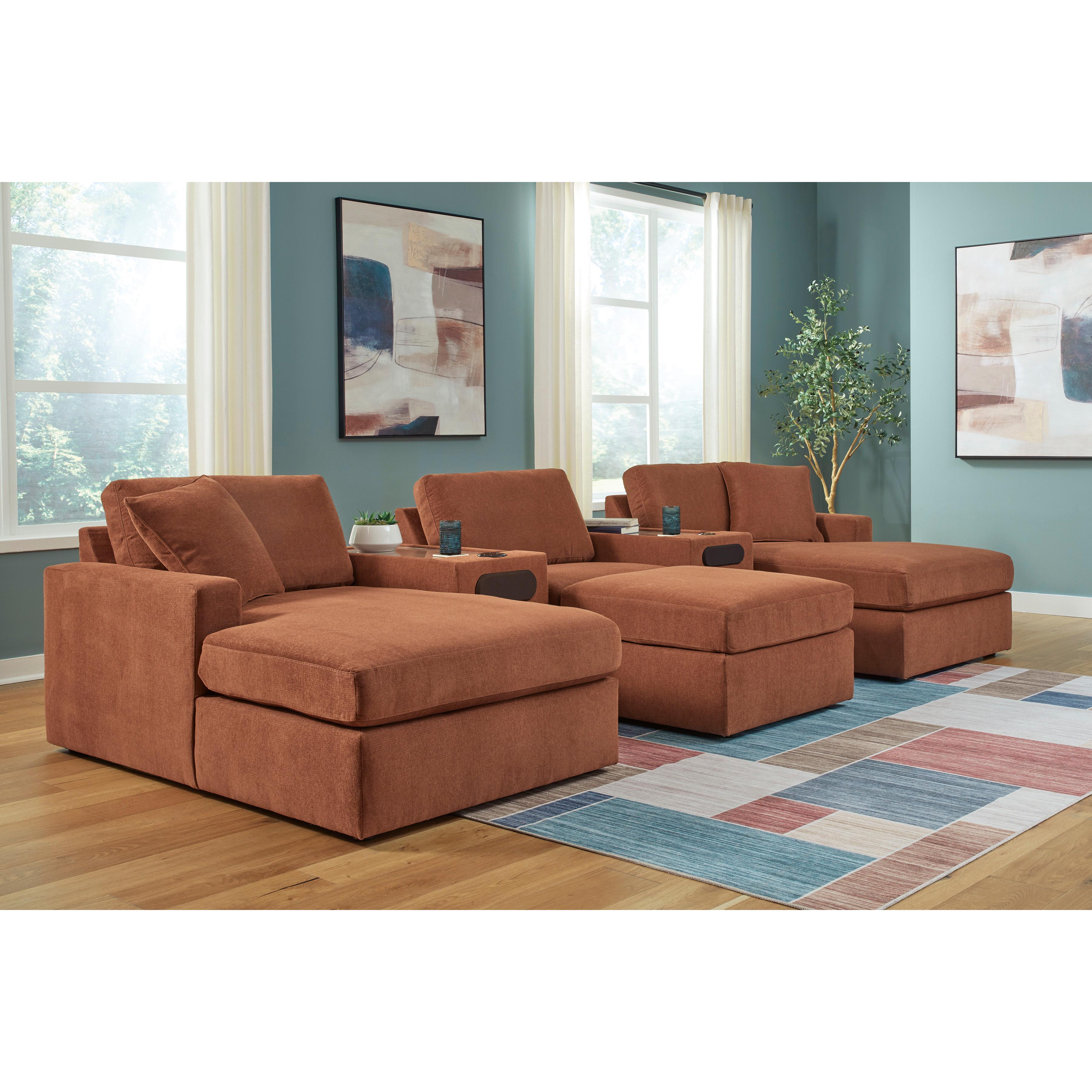  Manufacturer Color_Spice --  Modmax 92102S49 5 pc Double Chaise with Audio Consoles IMAGE 2
