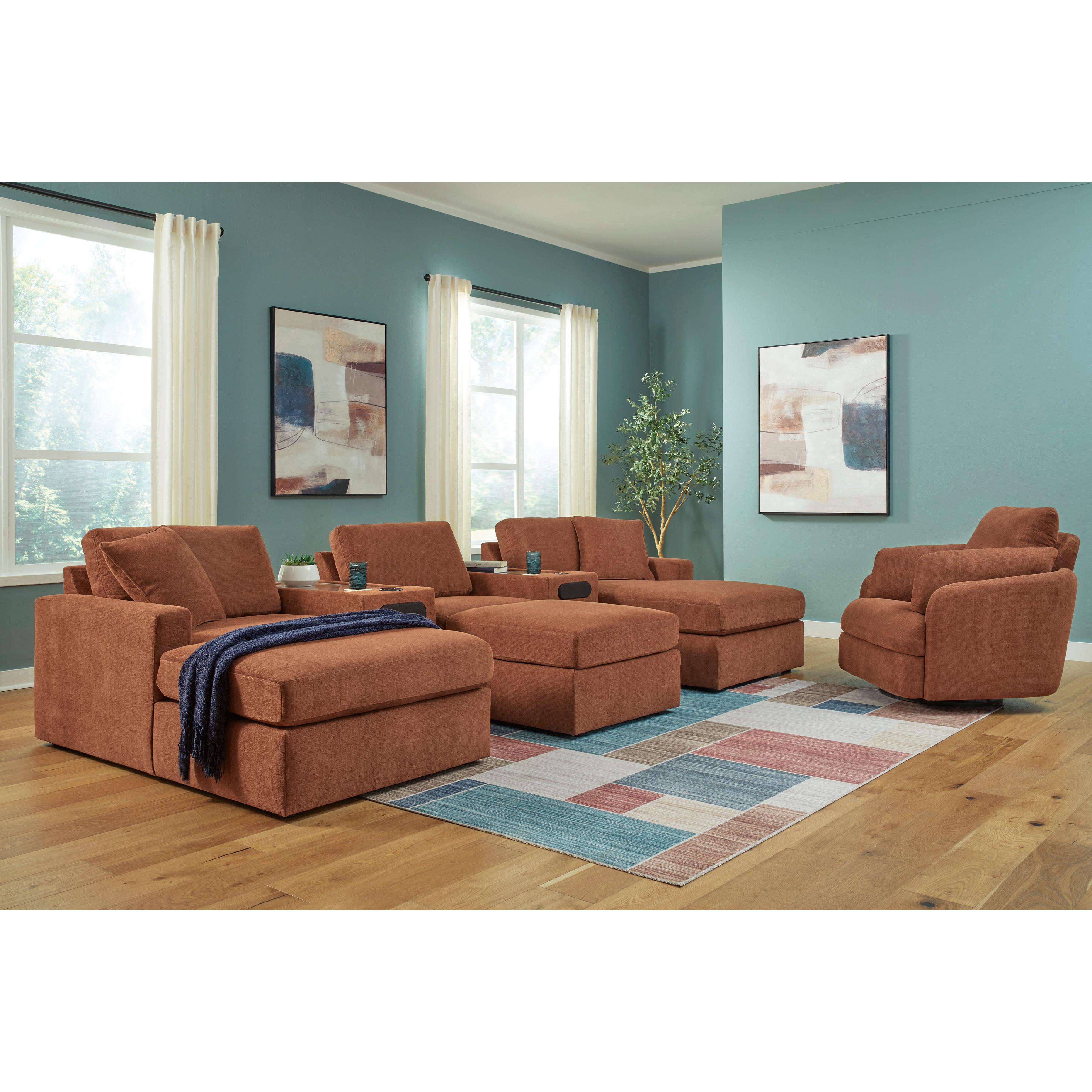  Manufacturer Color_Spice --  Modmax 92102S49 5 pc Double Chaise with Audio Consoles IMAGE 3