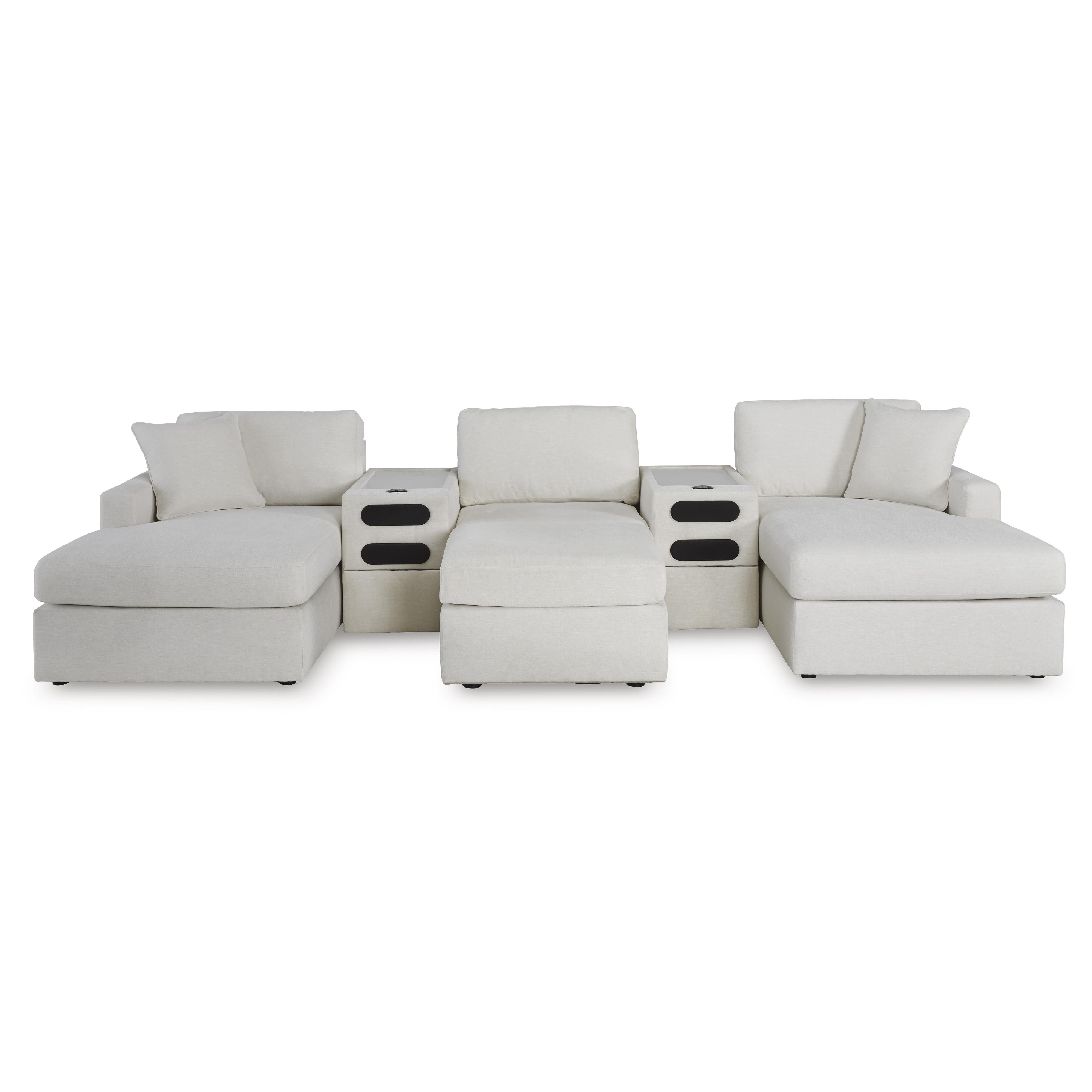  Manufacturer Color_Oyster --  Modmax 92103S49 5 pc Double Chaise with Audio Consoles IMAGE 2