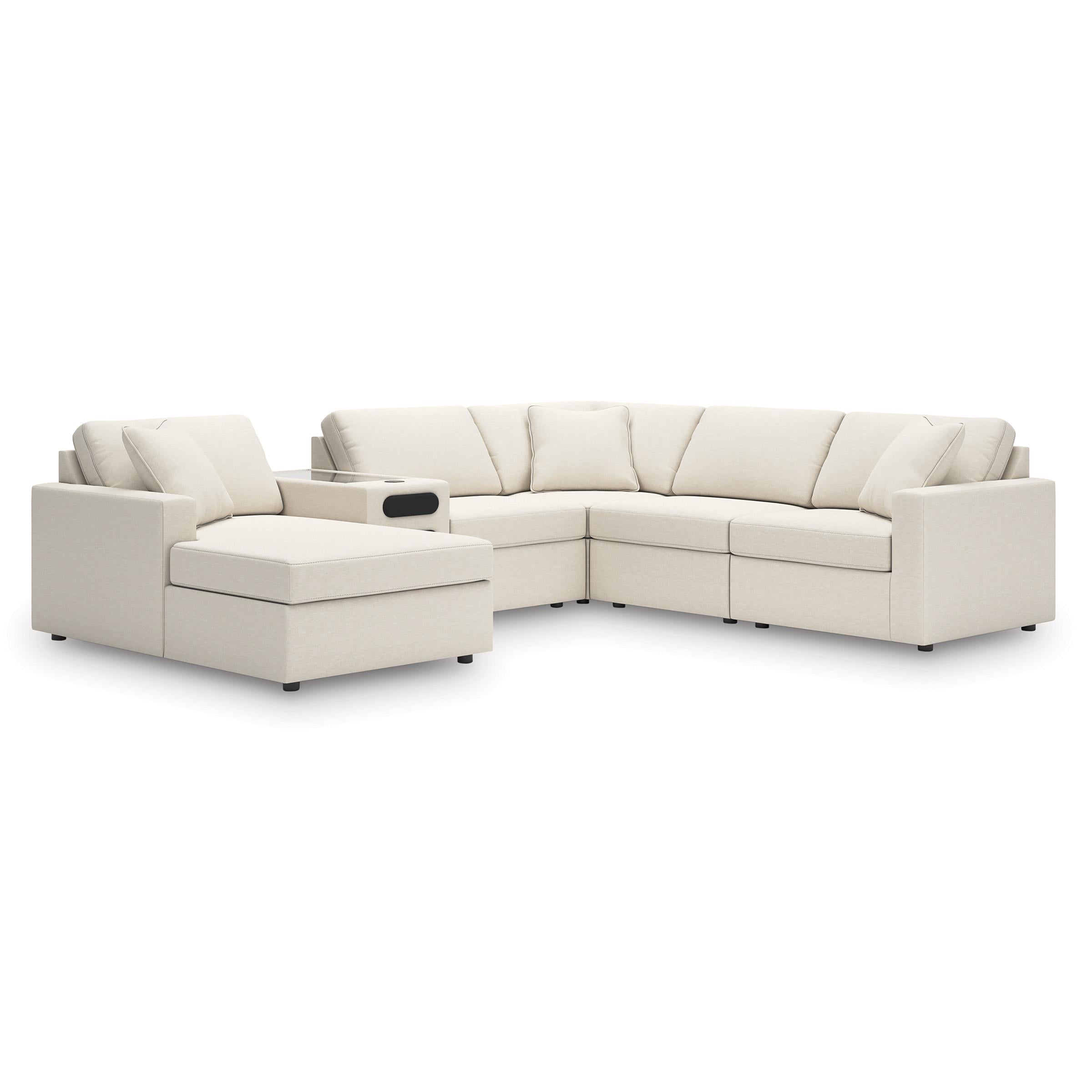  Manufacturer Color_Oyster --  Modmax 92103S50 6 pc Sectional with Audio System and Chaise IMAGE 1