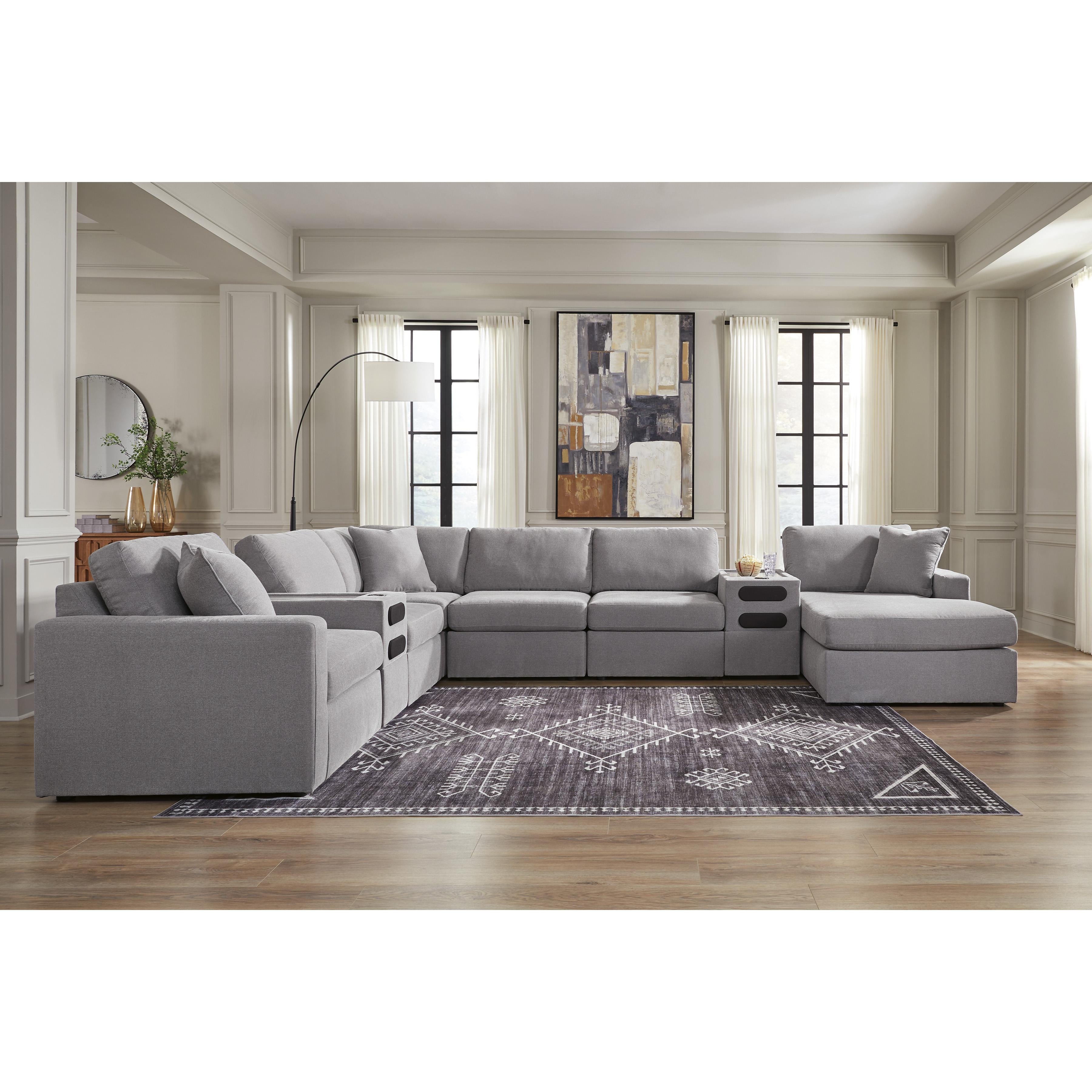  Manufacturer Color_Granite --  Modmax 92104S48 8 pc Sectional with Audio System and Chaise IMAGE 2