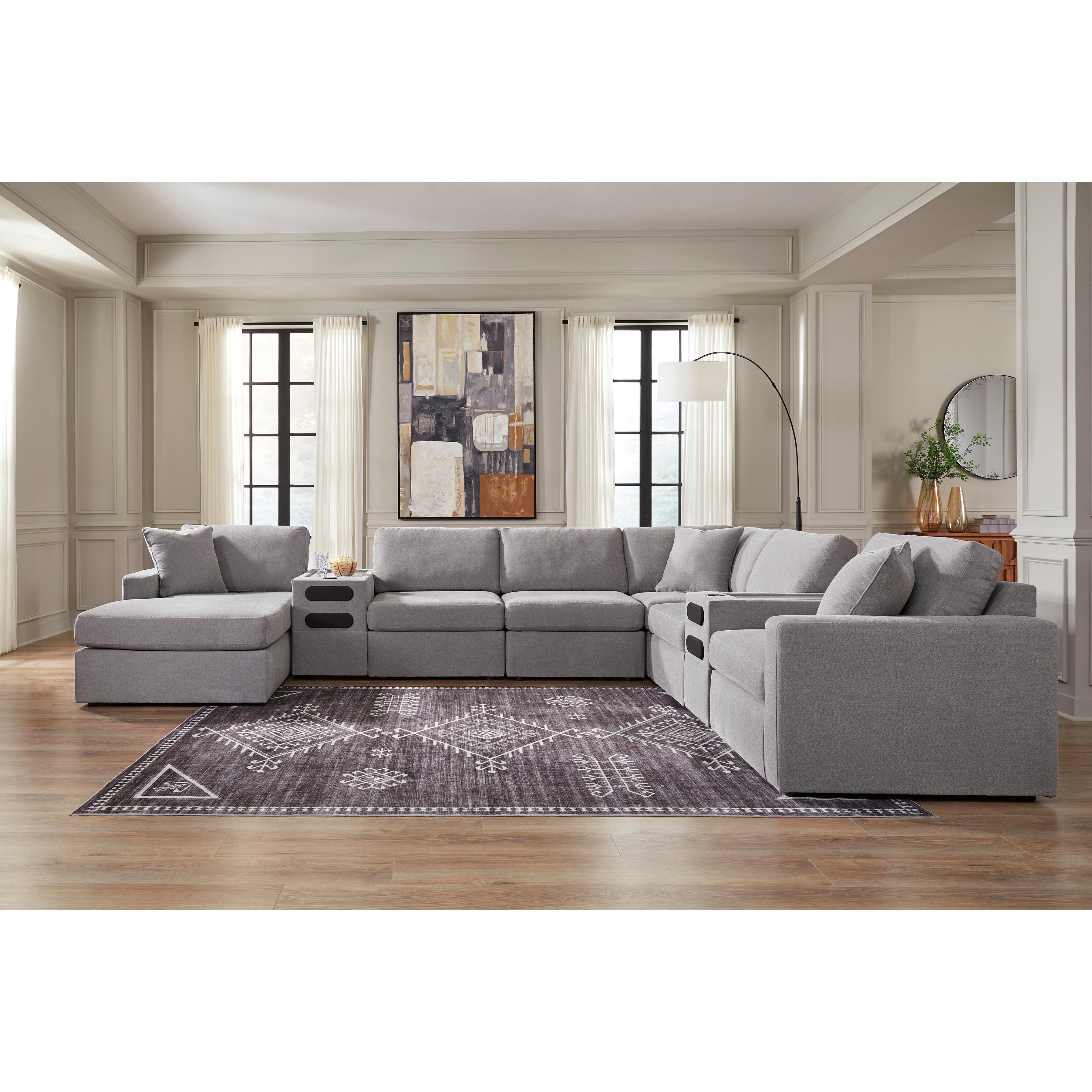  Manufacturer Color_Granite --  Modmax 92104S49 8 pc Sectional with Audio System and Chaise IMAGE 2